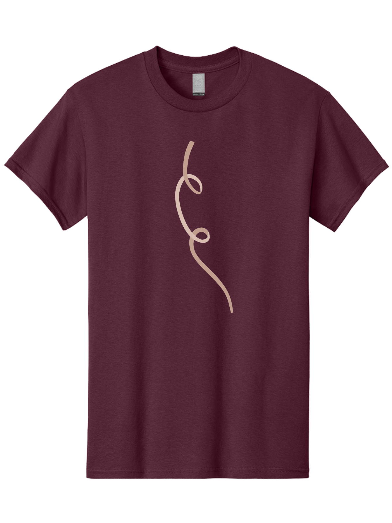 Pink-Curved-Line Men'S Graphic Tee, 100% Cotton, Comfortable Casual Summer Wear, Machine Washable, Pink Ribbon, Flowing Design, Elegant Curve, Whimsical Shape, Abstract Art, Minimalist Illustration, Soft Pink Hue, Decorative Element Aac073 11