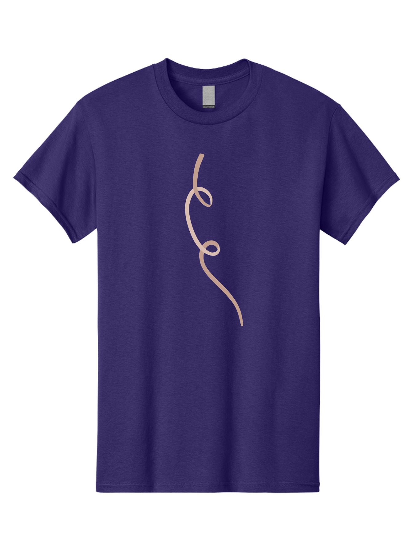 Pink-Curved-Line Men'S Graphic Tee, 100% Cotton, Comfortable Casual Summer Wear, Machine Washable, Pink Ribbon, Flowing Design, Elegant Curve, Whimsical Shape, Abstract Art, Minimalist Illustration, Soft Pink Hue, Decorative Element Aac073 13