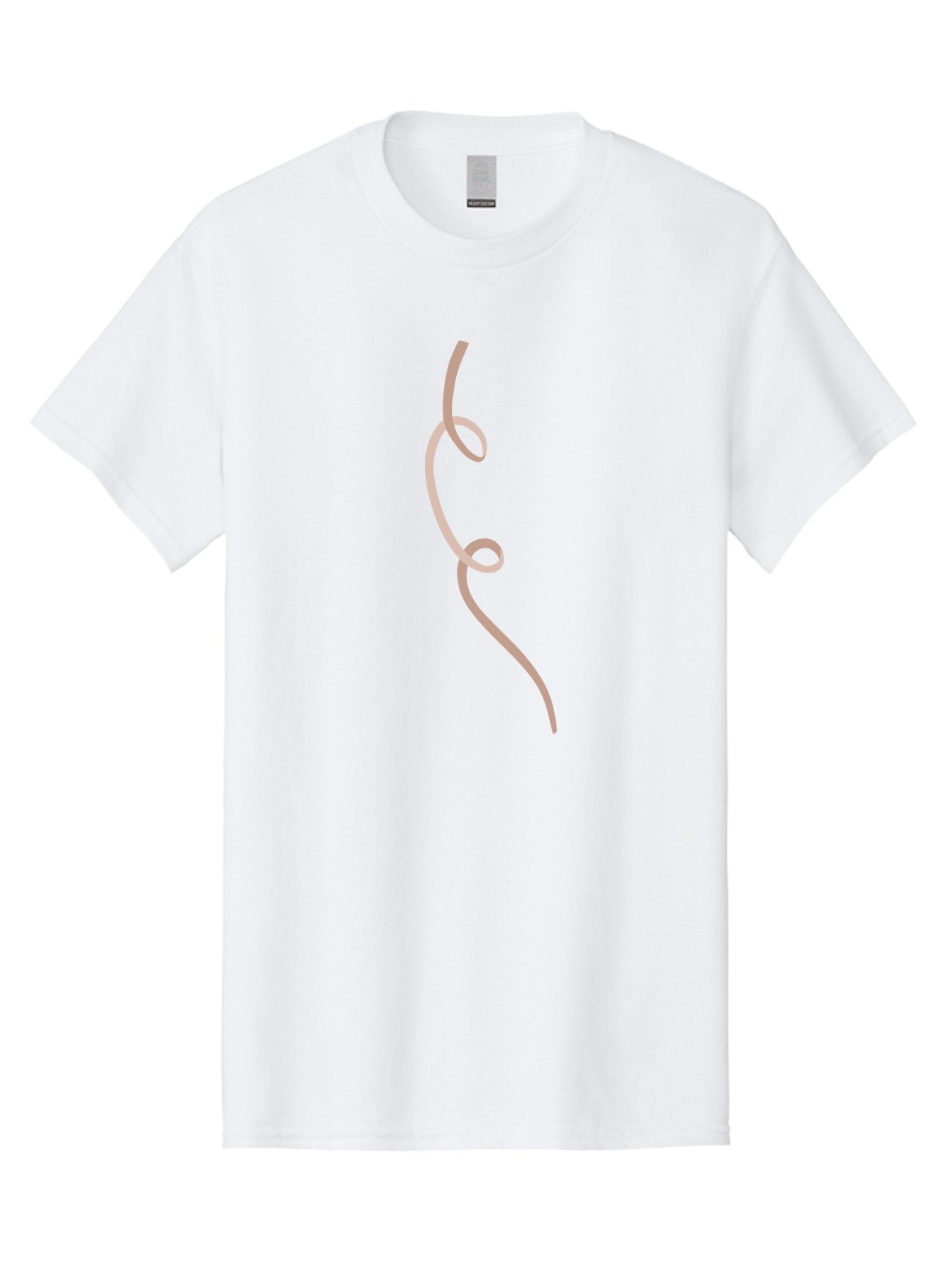 Pink-Curved-Line Men'S Graphic Tee, 100% Cotton, Comfortable Casual Summer Wear, Machine Washable, Pink Ribbon, Flowing Design, Elegant Curve, Whimsical Shape, Abstract Art, Minimalist Illustration, Soft Pink Hue, Decorative Element Aac073 7