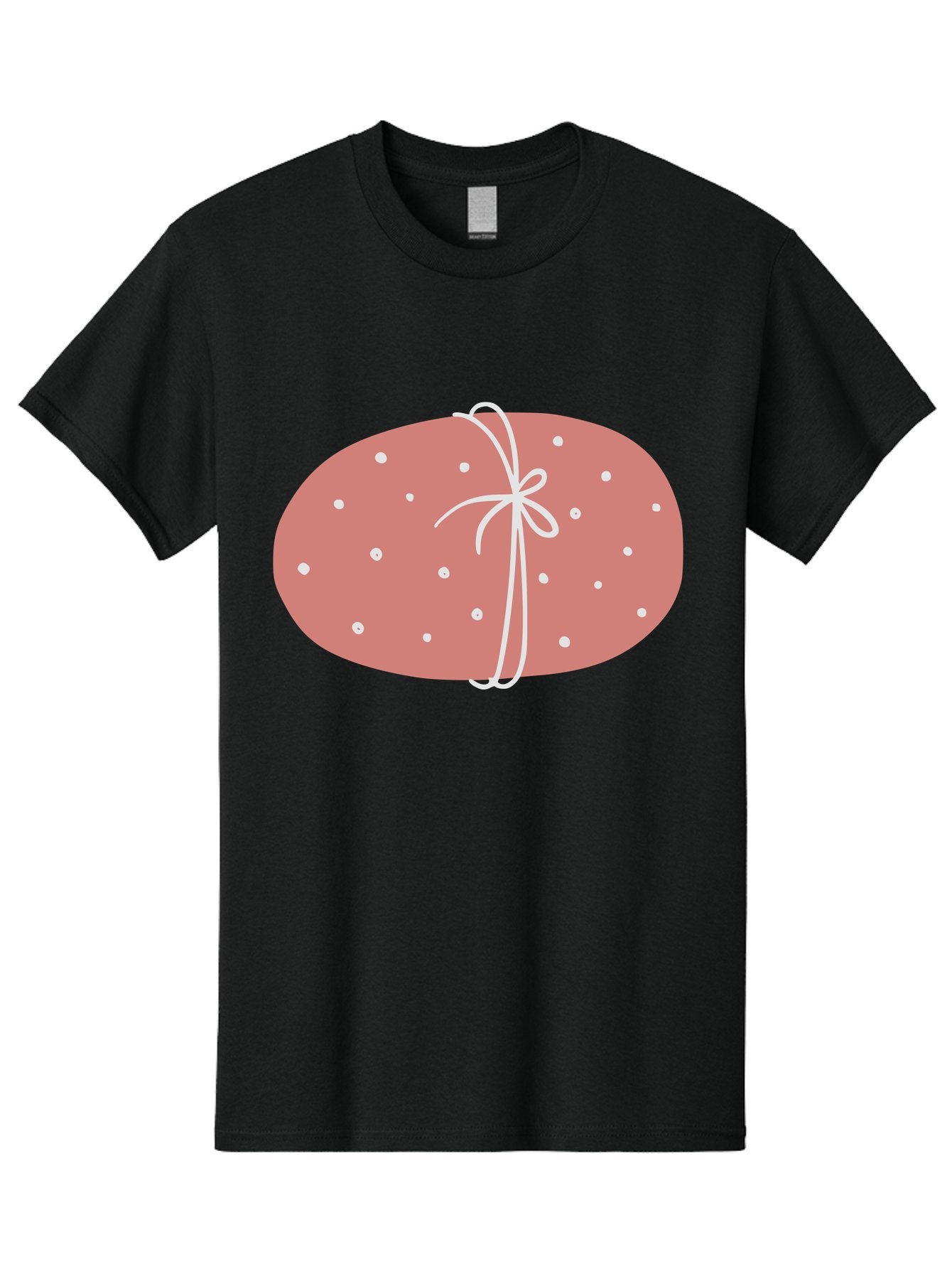 Pink-Gift Men'S Graphic Tee, 100% Cotton, Comfortable Casual Summer Wear, Machine Washable, Oval Gift, Pink Wrapping, White Polka Dots, Ribbon Bow, Gift Wrapping, Present, Festive Design, Celebratory Theme, Decorative Element, Charming Gift Aac074 12