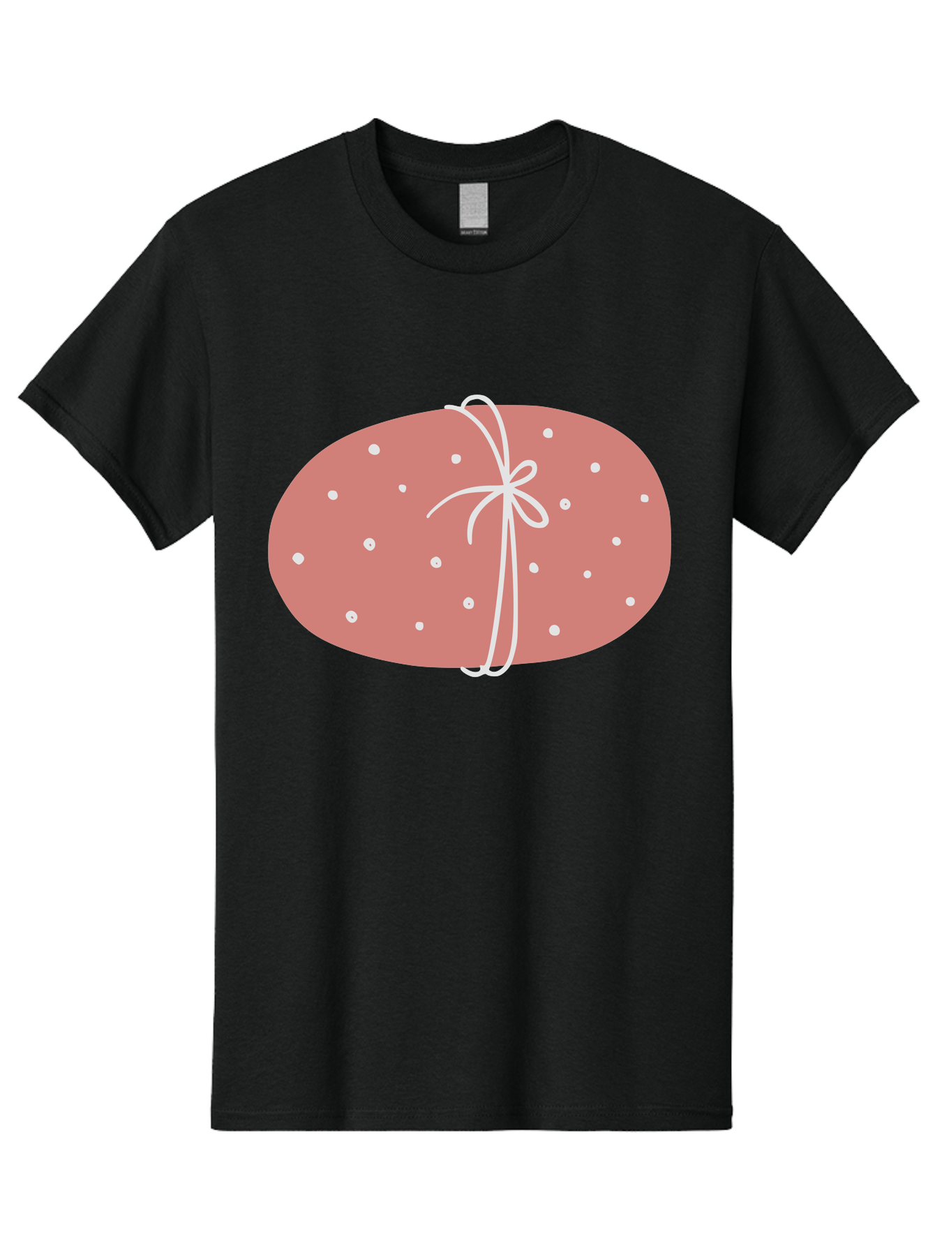 Pink-Gift Men'S Graphic Tee, 100% Cotton, Comfortable Casual Summer Wear, Machine Washable, Oval Gift, Pink Wrapping, White Polka Dots, Ribbon Bow, Gift Wrapping, Present, Festive Design, Celebratory Theme, Decorative Element, Charming Gift Aac074 5