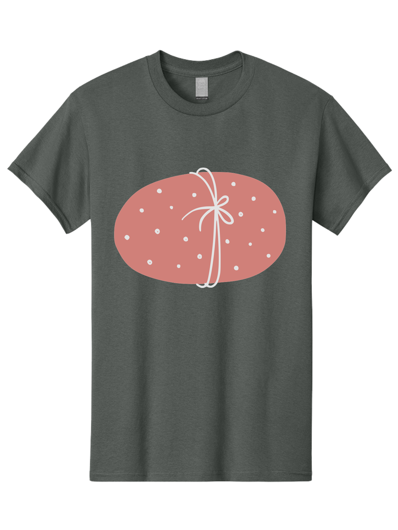 Pink-Gift Men'S Graphic Tee, 100% Cotton, Comfortable Casual Summer Wear, Machine Washable, Oval Gift, Pink Wrapping, White Polka Dots, Ribbon Bow, Gift Wrapping, Present, Festive Design, Celebratory Theme, Decorative Element, Charming Gift Aac074 27