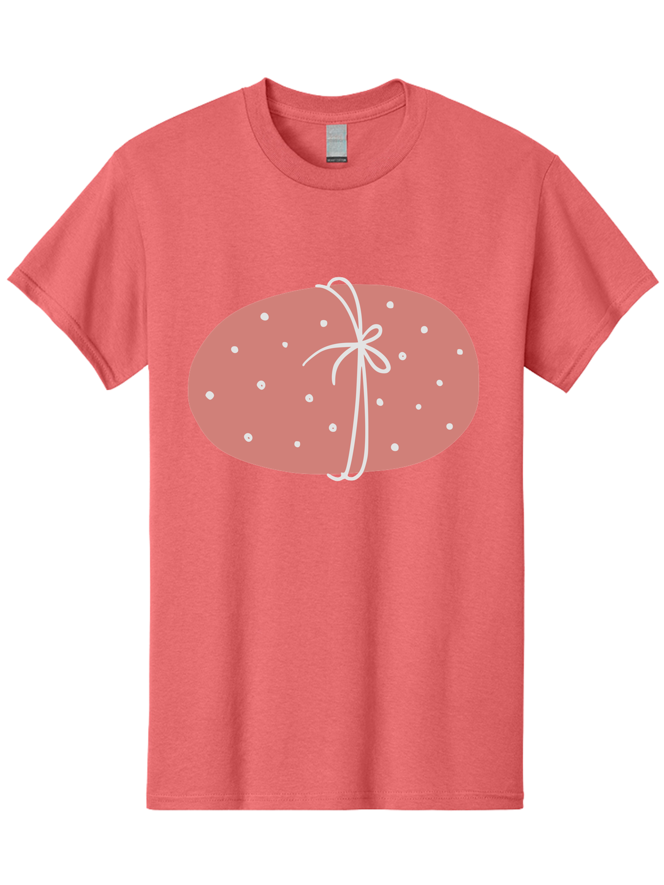 Pink-Gift Men'S Graphic Tee, 100% Cotton, Comfortable Casual Summer Wear, Machine Washable, Oval Gift, Pink Wrapping, White Polka Dots, Ribbon Bow, Gift Wrapping, Present, Festive Design, Celebratory Theme, Decorative Element, Charming Gift Aac074 15