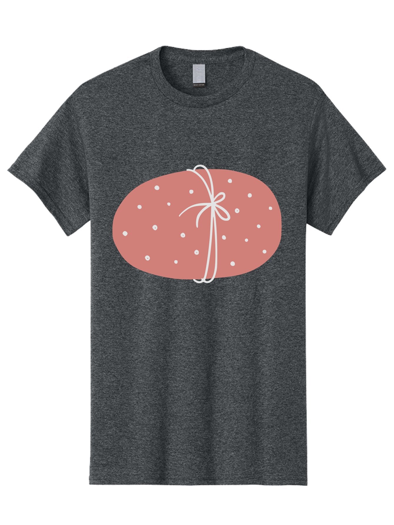 Pink-Gift Men'S Graphic Tee, 100% Cotton, Comfortable Casual Summer Wear, Machine Washable, Oval Gift, Pink Wrapping, White Polka Dots, Ribbon Bow, Gift Wrapping, Present, Festive Design, Celebratory Theme, Decorative Element, Charming Gift Aac074 15