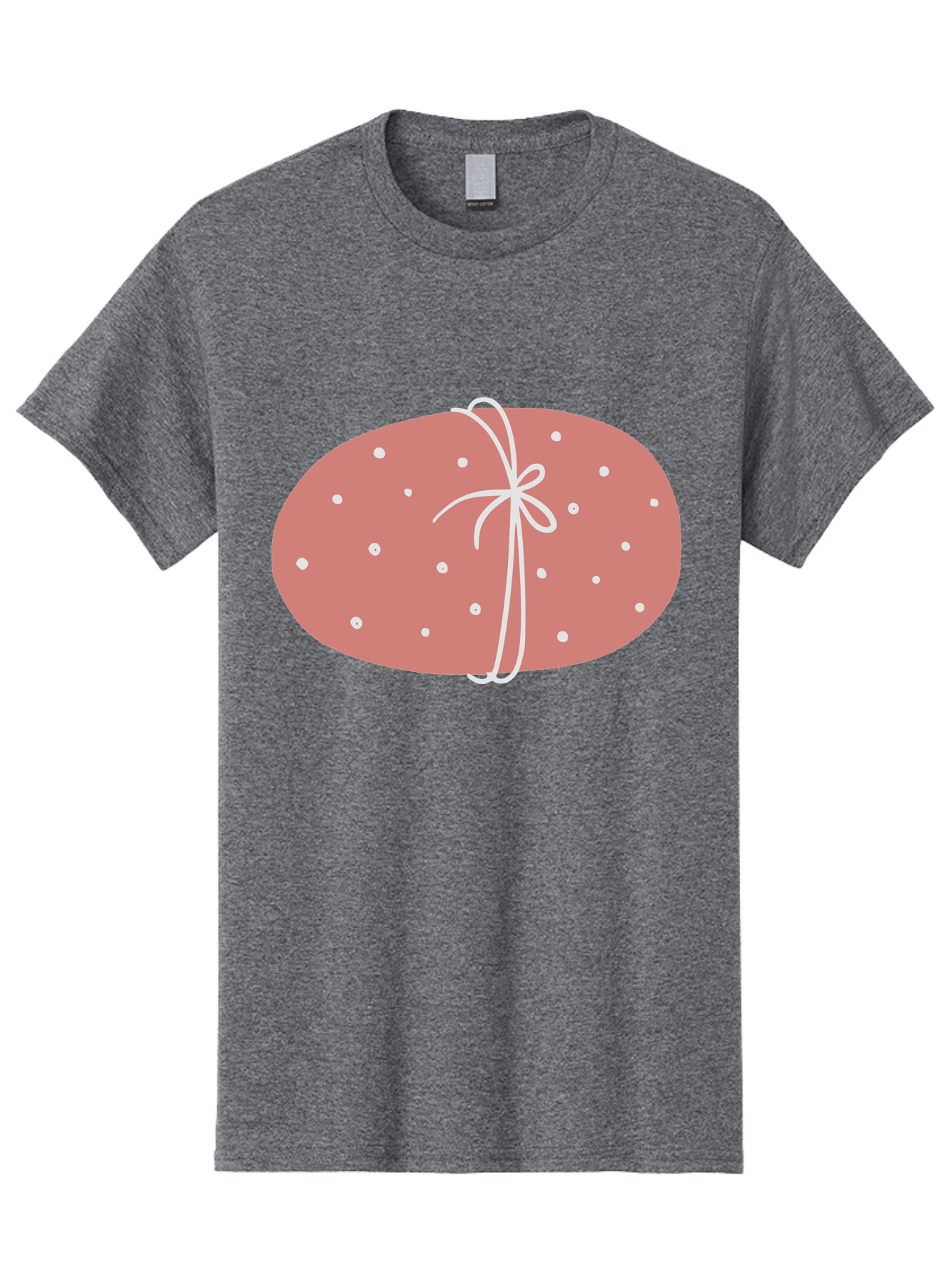 Pink-Gift Men'S Graphic Tee, 100% Cotton, Comfortable Casual Summer Wear, Machine Washable, Oval Gift, Pink Wrapping, White Polka Dots, Ribbon Bow, Gift Wrapping, Present, Festive Design, Celebratory Theme, Decorative Element, Charming Gift Aac074 19