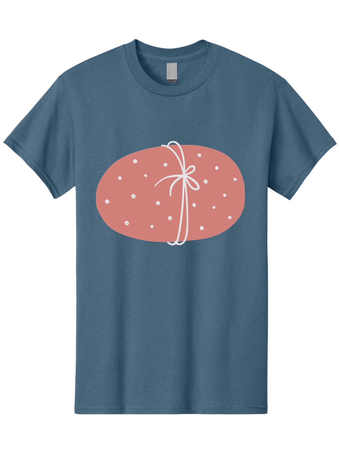 Pink-Gift Men'S Graphic Tee, 100% Cotton, Comfortable Casual Summer Wear, Machine Washable, Oval Gift, Pink Wrapping, White Polka Dots, Ribbon Bow, Gift Wrapping, Present, Festive Design, Celebratory Theme, Decorative Element, Charming Gift Aac074 21