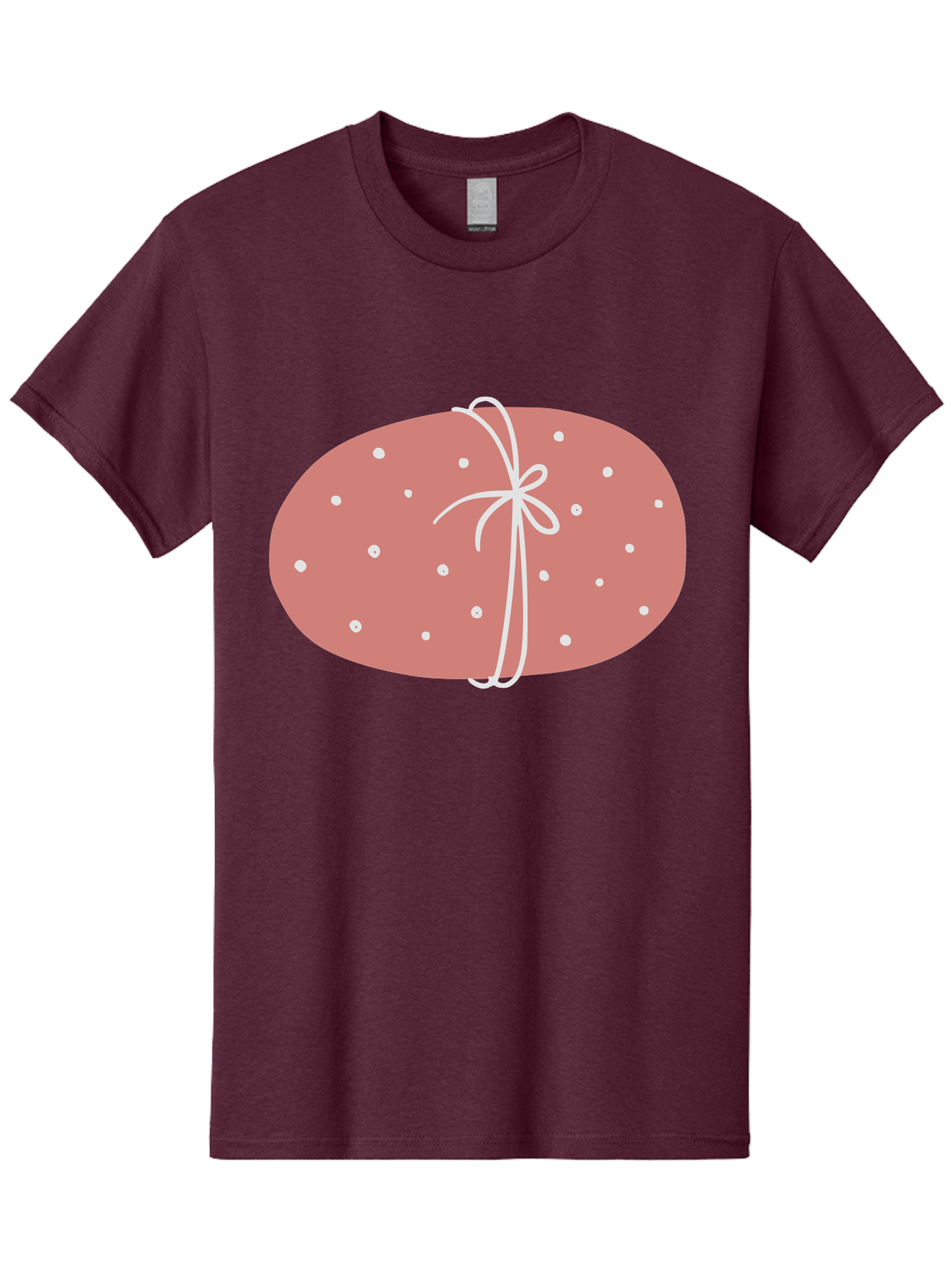 Pink-Gift Men'S Graphic Tee, 100% Cotton, Comfortable Casual Summer Wear, Machine Washable, Oval Gift, Pink Wrapping, White Polka Dots, Ribbon Bow, Gift Wrapping, Present, Festive Design, Celebratory Theme, Decorative Element, Charming Gift Aac074 9