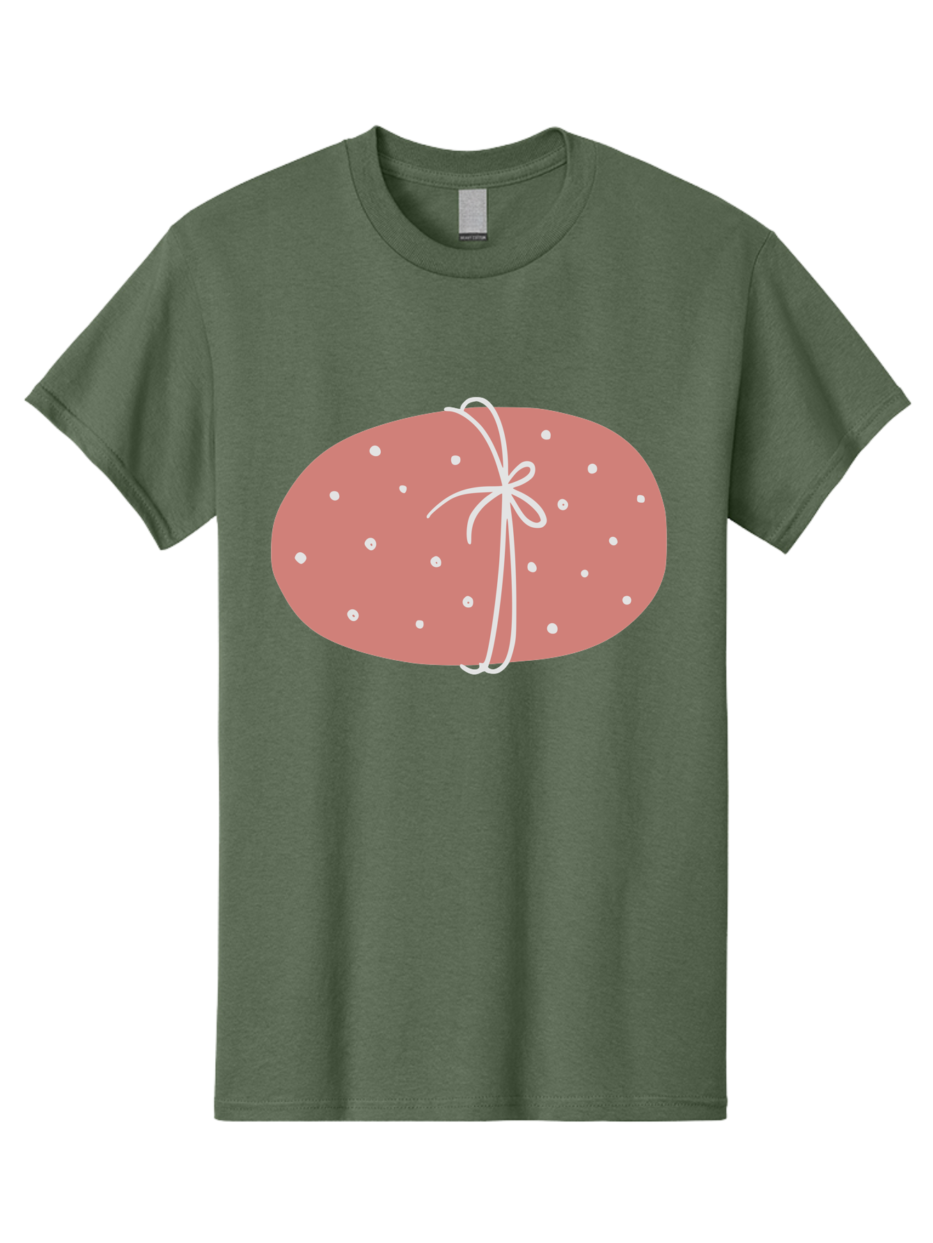 Pink-Gift Men'S Graphic Tee, 100% Cotton, Comfortable Casual Summer Wear, Machine Washable, Oval Gift, Pink Wrapping, White Polka Dots, Ribbon Bow, Gift Wrapping, Present, Festive Design, Celebratory Theme, Decorative Element, Charming Gift Aac074 3