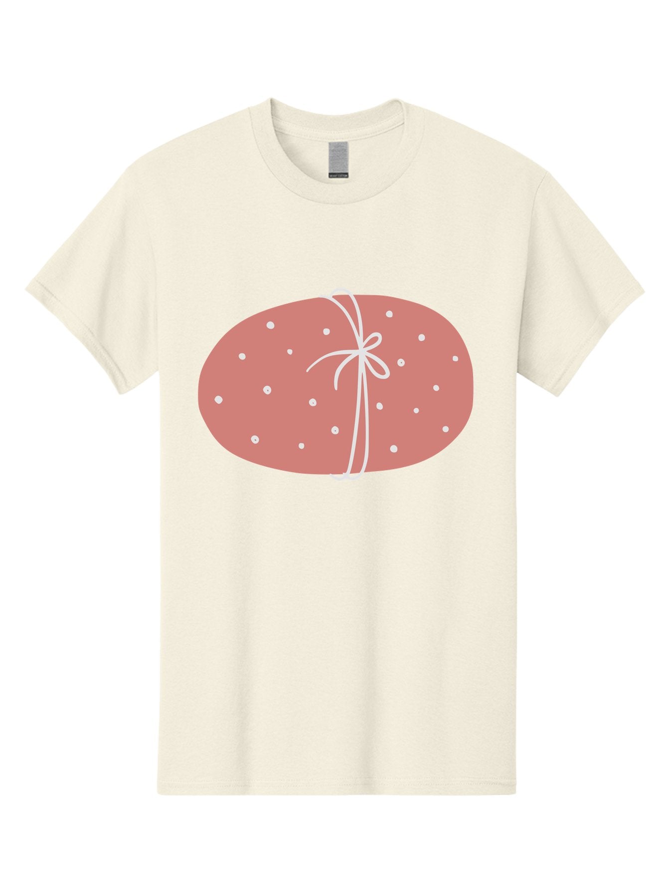 Pink-Gift Men'S Graphic Tee, 100% Cotton, Comfortable Casual Summer Wear, Machine Washable, Oval Gift, Pink Wrapping, White Polka Dots, Ribbon Bow, Gift Wrapping, Present, Festive Design, Celebratory Theme, Decorative Element, Charming Gift Aac074 11