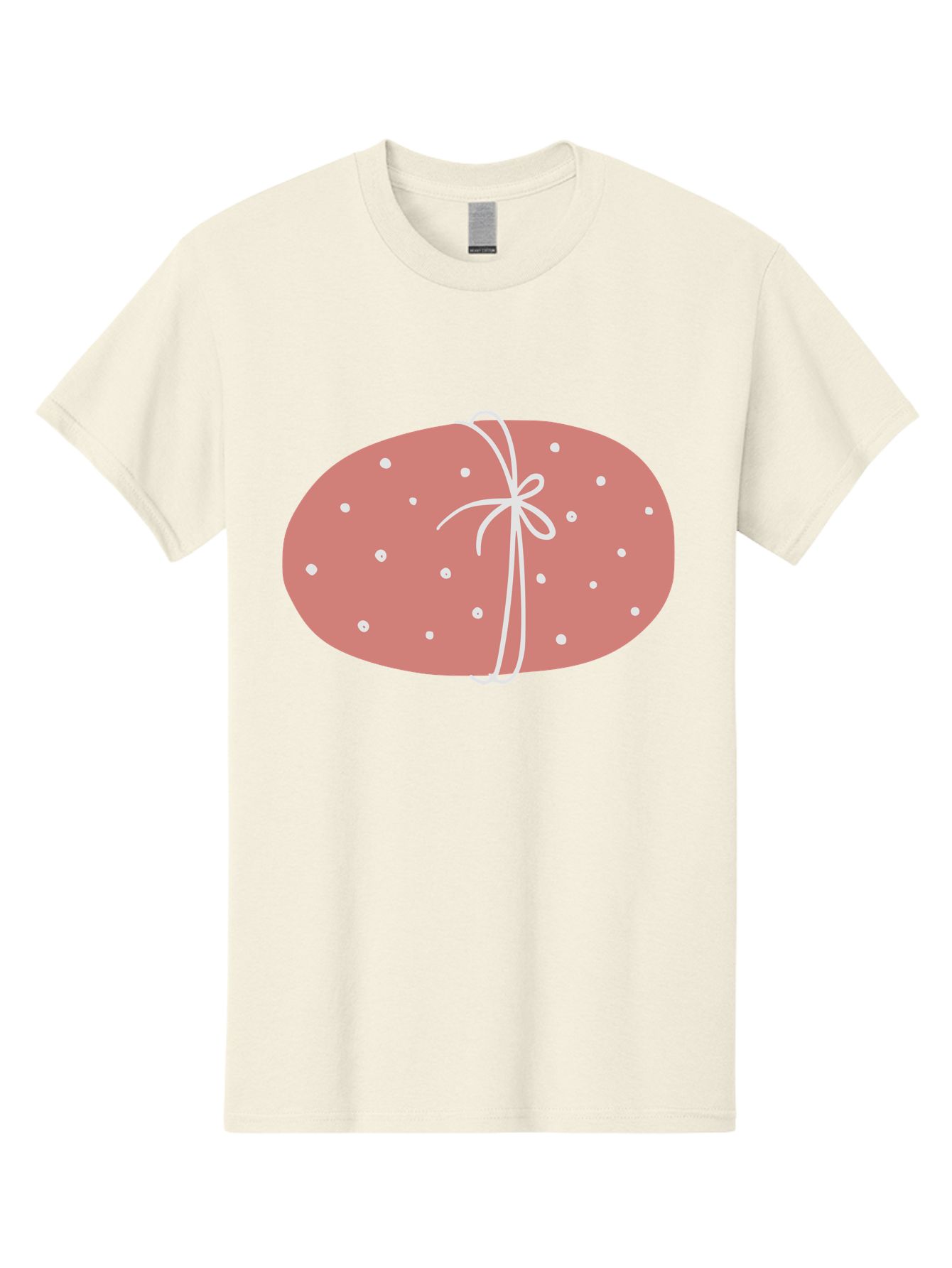 Pink-Gift Men'S Graphic Tee, 100% Cotton, Comfortable Casual Summer Wear, Machine Washable, Oval Gift, Pink Wrapping, White Polka Dots, Ribbon Bow, Gift Wrapping, Present, Festive Design, Celebratory Theme, Decorative Element, Charming Gift Aac074 7