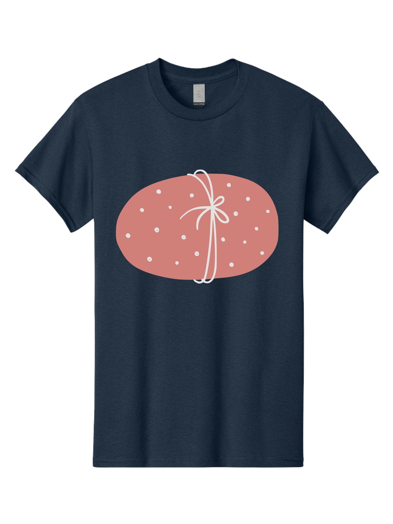 Pink-Gift Men'S Graphic Tee, 100% Cotton, Comfortable Casual Summer Wear, Machine Washable, Oval Gift, Pink Wrapping, White Polka Dots, Ribbon Bow, Gift Wrapping, Present, Festive Design, Celebratory Theme, Decorative Element, Charming Gift Aac074 8