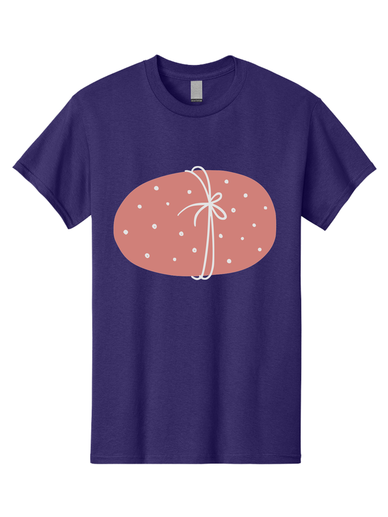 Pink-Gift Men'S Graphic Tee, 100% Cotton, Comfortable Casual Summer Wear, Machine Washable, Oval Gift, Pink Wrapping, White Polka Dots, Ribbon Bow, Gift Wrapping, Present, Festive Design, Celebratory Theme, Decorative Element, Charming Gift Aac074 23