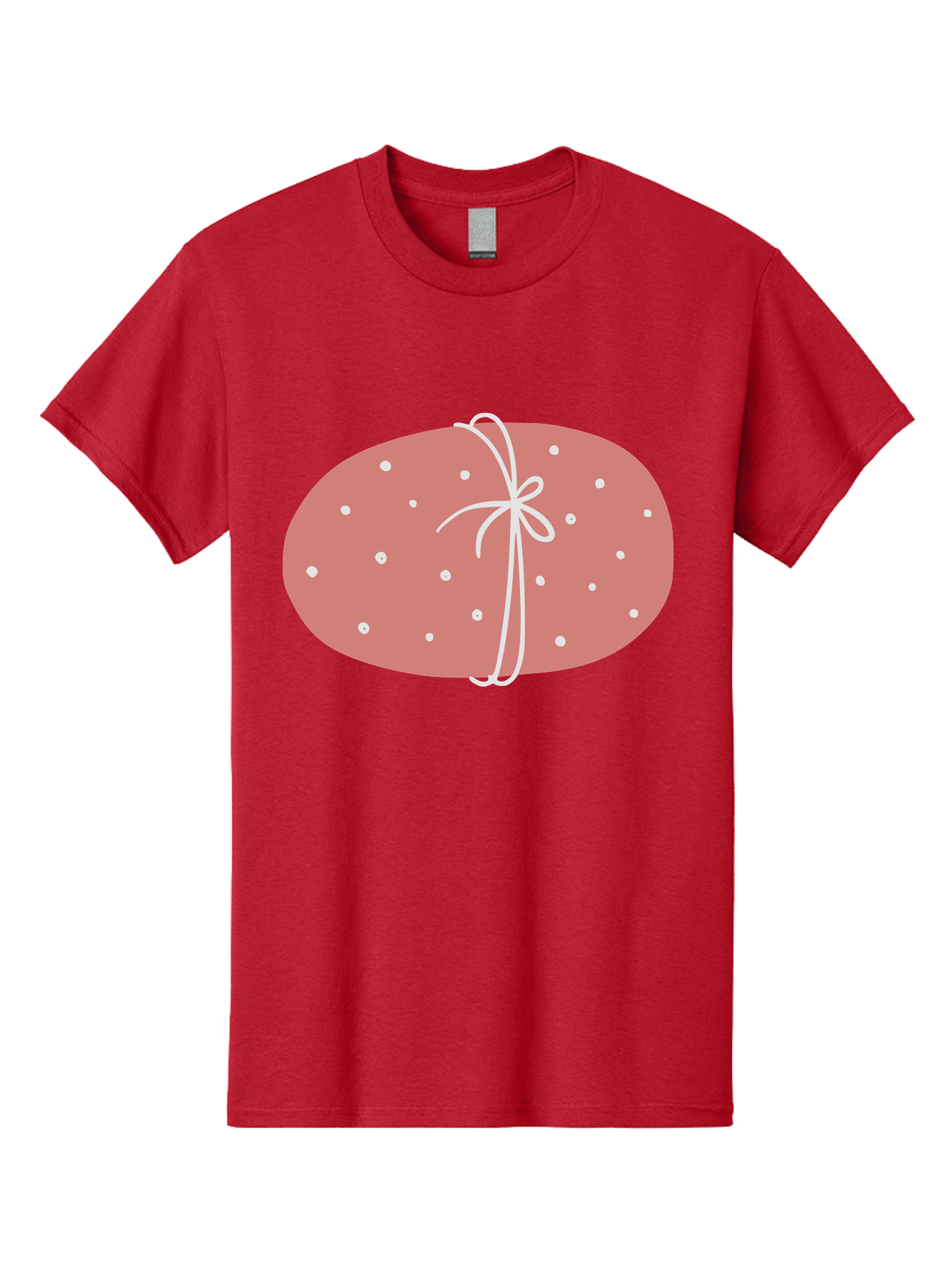 Pink-Gift Men'S Graphic Tee, 100% Cotton, Comfortable Casual Summer Wear, Machine Washable, Oval Gift, Pink Wrapping, White Polka Dots, Ribbon Bow, Gift Wrapping, Present, Festive Design, Celebratory Theme, Decorative Element, Charming Gift Aac074 13