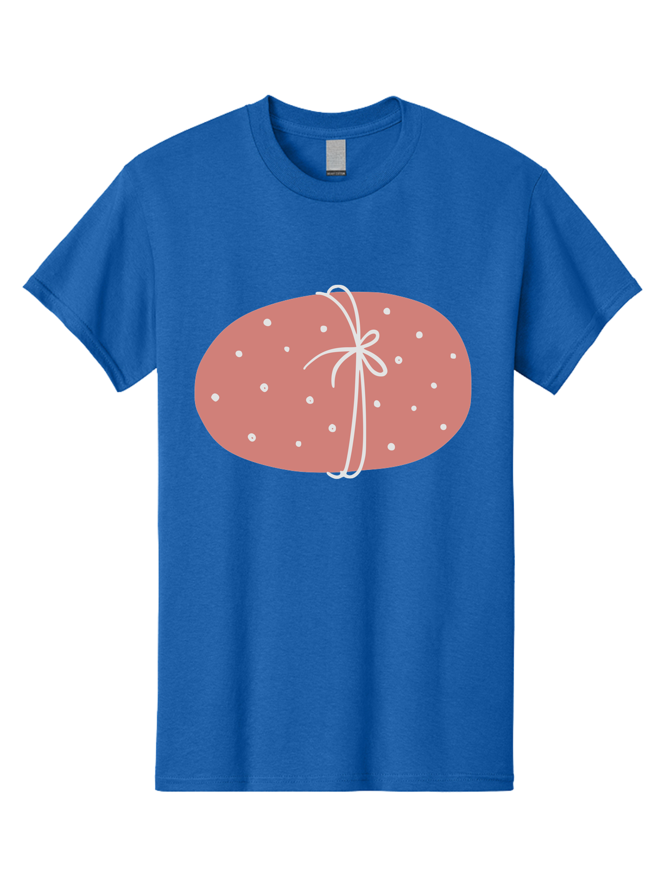 Pink-Gift Men'S Graphic Tee, 100% Cotton, Comfortable Casual Summer Wear, Machine Washable, Oval Gift, Pink Wrapping, White Polka Dots, Ribbon Bow, Gift Wrapping, Present, Festive Design, Celebratory Theme, Decorative Element, Charming Gift Aac074 17
