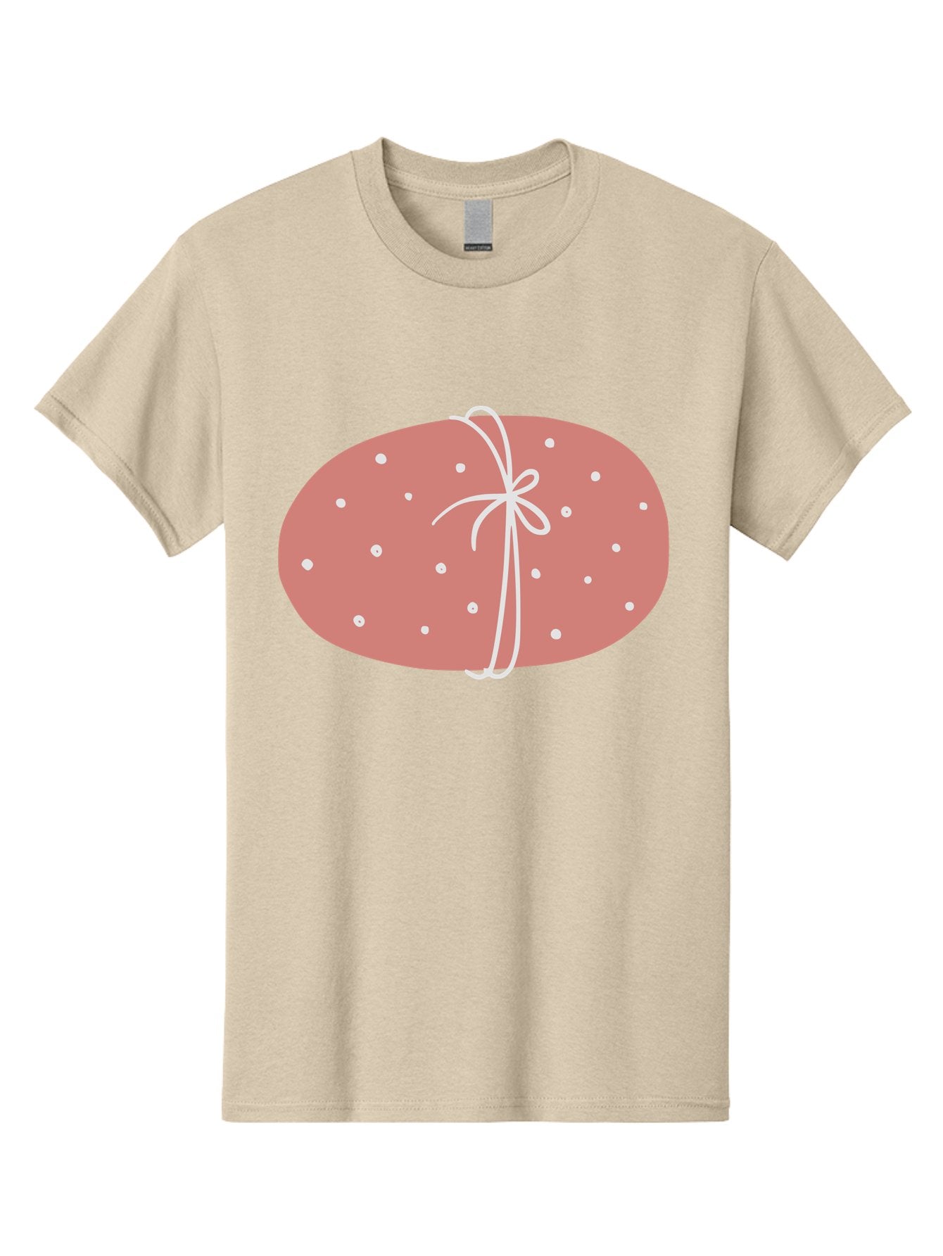 Pink-Gift Men'S Graphic Tee, 100% Cotton, Comfortable Casual Summer Wear, Machine Washable, Oval Gift, Pink Wrapping, White Polka Dots, Ribbon Bow, Gift Wrapping, Present, Festive Design, Celebratory Theme, Decorative Element, Charming Gift Aac074 13