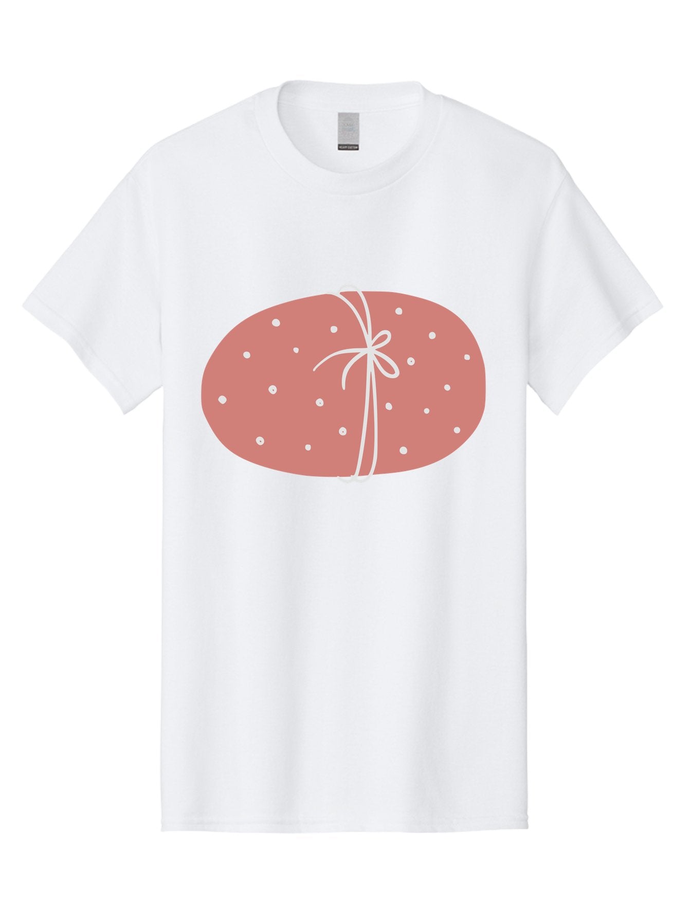 Pink-Gift Men'S Graphic Tee, 100% Cotton, Comfortable Casual Summer Wear, Machine Washable, Oval Gift, Pink Wrapping, White Polka Dots, Ribbon Bow, Gift Wrapping, Present, Festive Design, Celebratory Theme, Decorative Element, Charming Gift Aac074 7