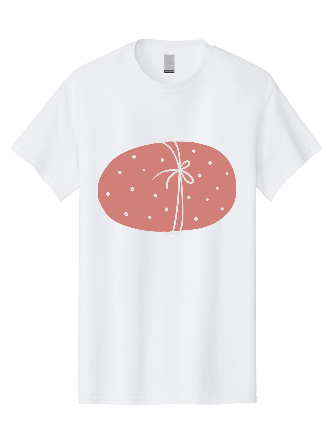 Pink-Gift Men'S Graphic Tee, 100% Cotton, Comfortable Casual Summer Wear, Machine Washable, Oval Gift, Pink Wrapping, White Polka Dots, Ribbon Bow, Gift Wrapping, Present, Festive Design, Celebratory Theme, Decorative Element, Charming Gift Aac074 25