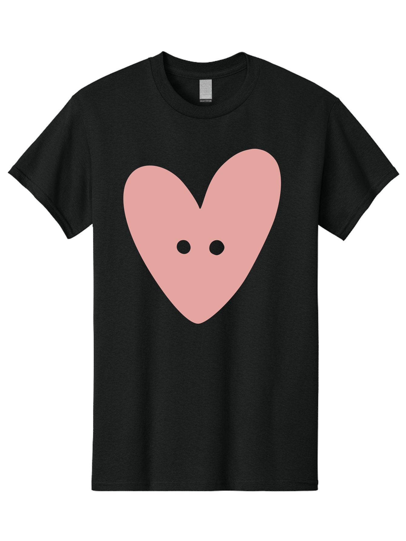 Pink-Heart-Button Men'S Graphic Tee, 100% Cotton, Comfortable Casual Summer Wear, Machine Washable, Heart Symbol, Pink Icon, Love Emblem, Cute Design, Simple Illustration, Minimalist Art Aac075 9