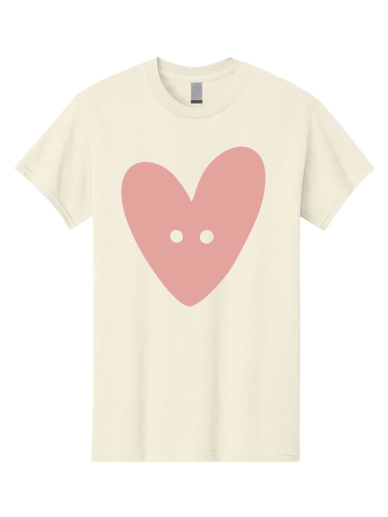 Pink-Heart-Button Men'S Graphic Tee, 100% Cotton, Comfortable Casual Summer Wear, Machine Washable, Heart Symbol, Pink Icon, Love Emblem, Cute Design, Simple Illustration, Minimalist Art Aac075 11