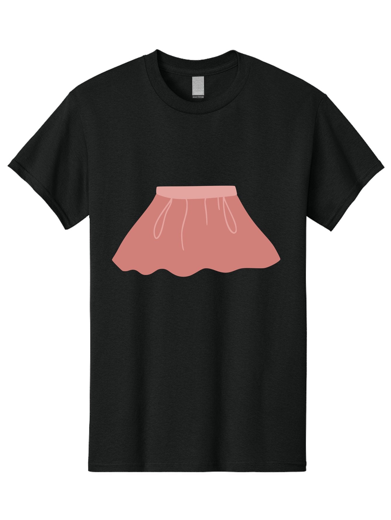 Pink-Skirt Men'S Graphic Tee, 100% Cotton, Comfortable Casual Summer Wear, Machine Washable, Pink Skirt, Women'S Fashion, Clothing Illustration, Simple Design, Pastel Colors, Minimalist Style, Fashion Graphics, Women'S Clothing Aac080 15