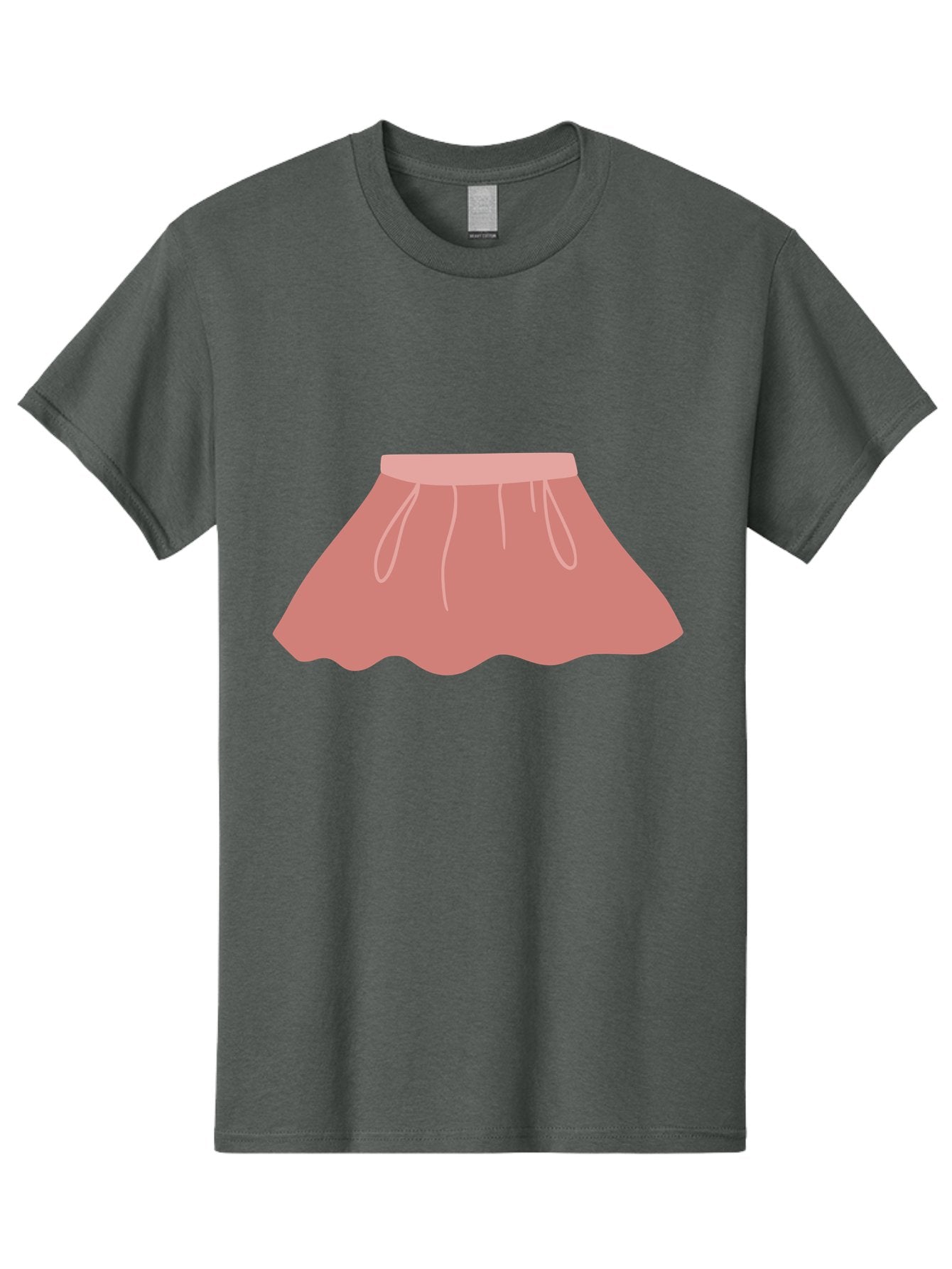 Pink-Skirt Men'S Graphic Tee, 100% Cotton, Comfortable Casual Summer Wear, Machine Washable, Pink Skirt, Women'S Fashion, Clothing Illustration, Simple Design, Pastel Colors, Minimalist Style, Fashion Graphics, Women'S Clothing Aac080 5