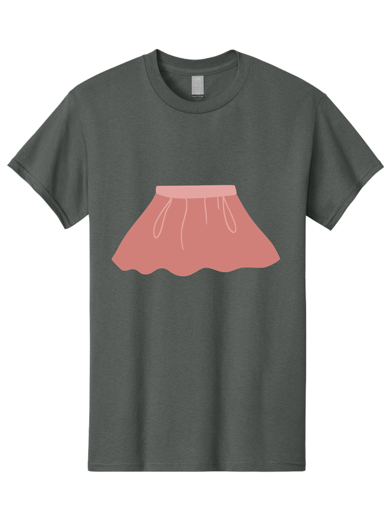 Pink-Skirt Men'S Graphic Tee, 100% Cotton, Comfortable Casual Summer Wear, Machine Washable, Pink Skirt, Women'S Fashion, Clothing Illustration, Simple Design, Pastel Colors, Minimalist Style, Fashion Graphics, Women'S Clothing Aac080 15