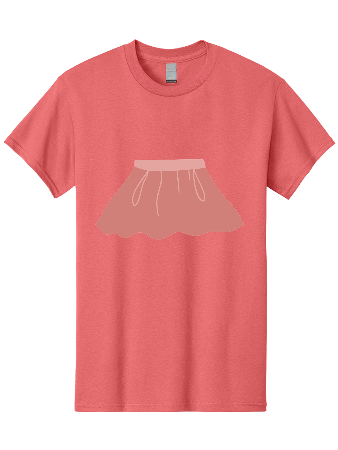 Pink-Skirt Men'S Graphic Tee, 100% Cotton, Comfortable Casual Summer Wear, Machine Washable, Pink Skirt, Women'S Fashion, Clothing Illustration, Simple Design, Pastel Colors, Minimalist Style, Fashion Graphics, Women'S Clothing Aac080 13