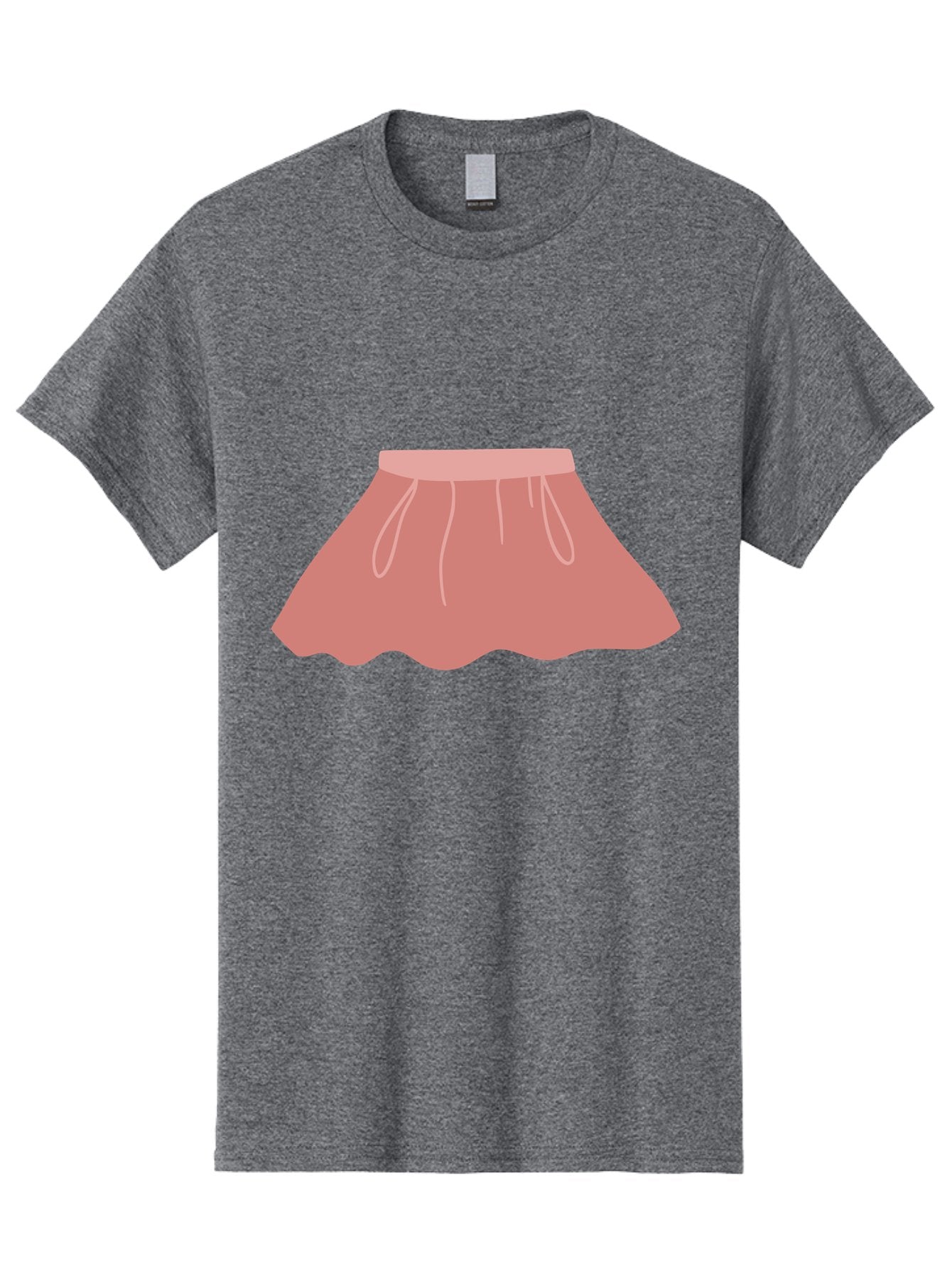 Pink-Skirt Men'S Graphic Tee, 100% Cotton, Comfortable Casual Summer Wear, Machine Washable, Pink Skirt, Women'S Fashion, Clothing Illustration, Simple Design, Pastel Colors, Minimalist Style, Fashion Graphics, Women'S Clothing Aac080 8