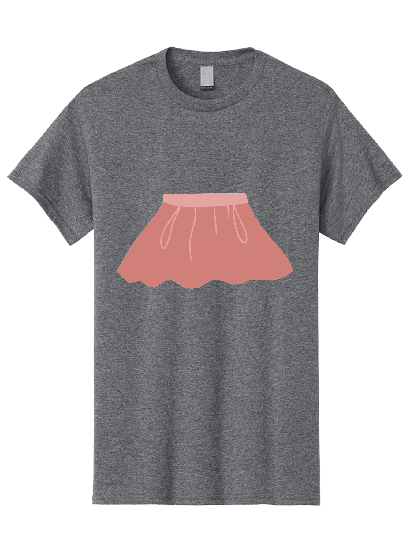 Pink-Skirt Men'S Graphic Tee, 100% Cotton, Comfortable Casual Summer Wear, Machine Washable, Pink Skirt, Women'S Fashion, Clothing Illustration, Simple Design, Pastel Colors, Minimalist Style, Fashion Graphics, Women'S Clothing Aac080 11