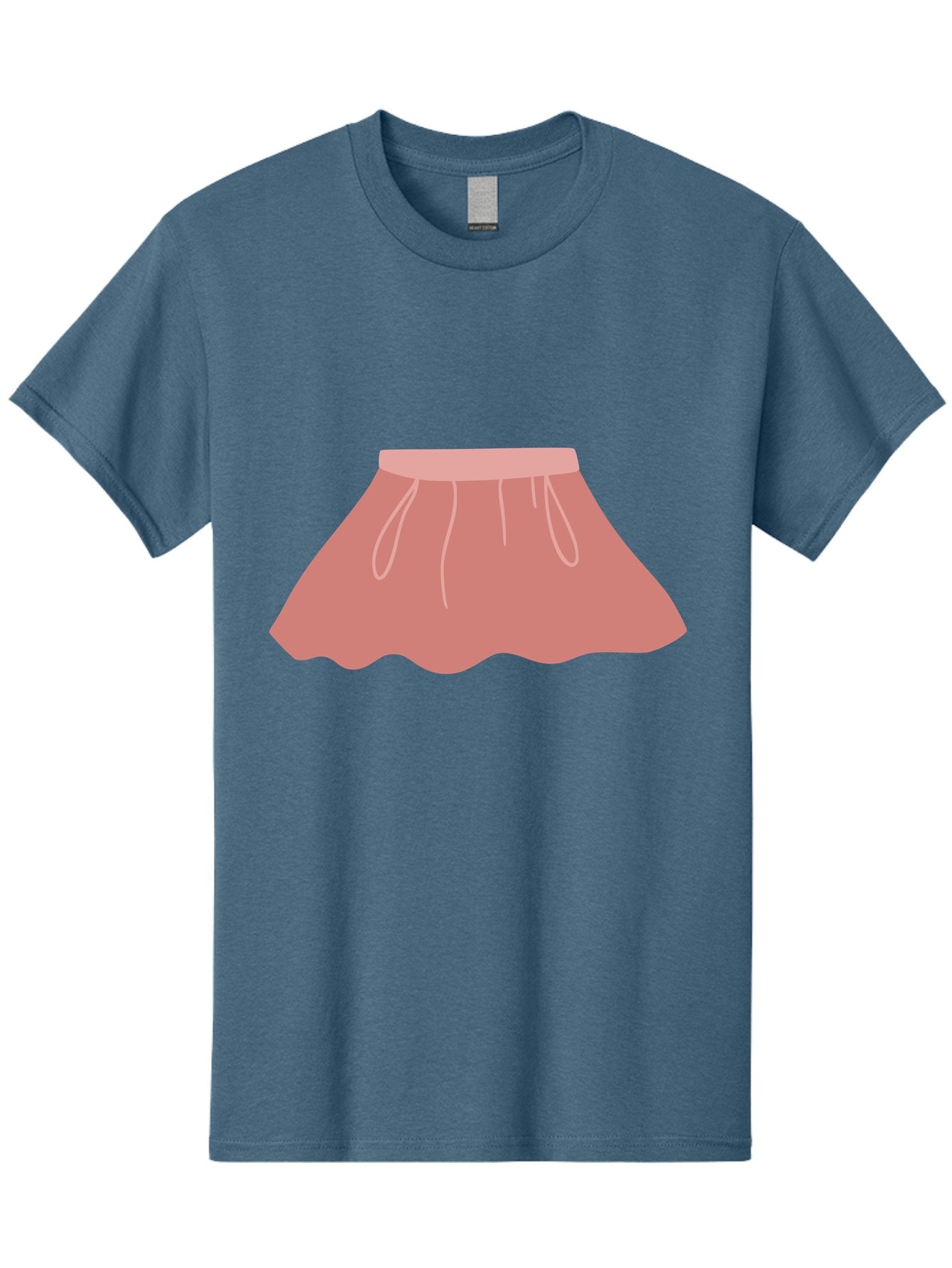 Pink-Skirt Men'S Graphic Tee, 100% Cotton, Comfortable Casual Summer Wear, Machine Washable, Pink Skirt, Women'S Fashion, Clothing Illustration, Simple Design, Pastel Colors, Minimalist Style, Fashion Graphics, Women'S Clothing Aac080 7
