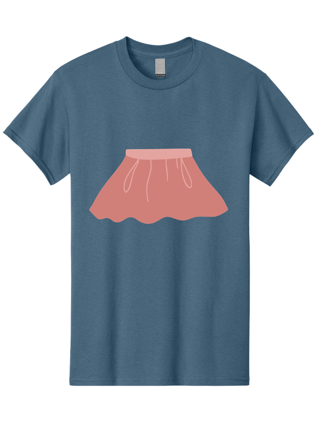 Pink-Skirt Men'S Graphic Tee, 100% Cotton, Comfortable Casual Summer Wear, Machine Washable, Pink Skirt, Women'S Fashion, Clothing Illustration, Simple Design, Pastel Colors, Minimalist Style, Fashion Graphics, Women'S Clothing Aac080 25