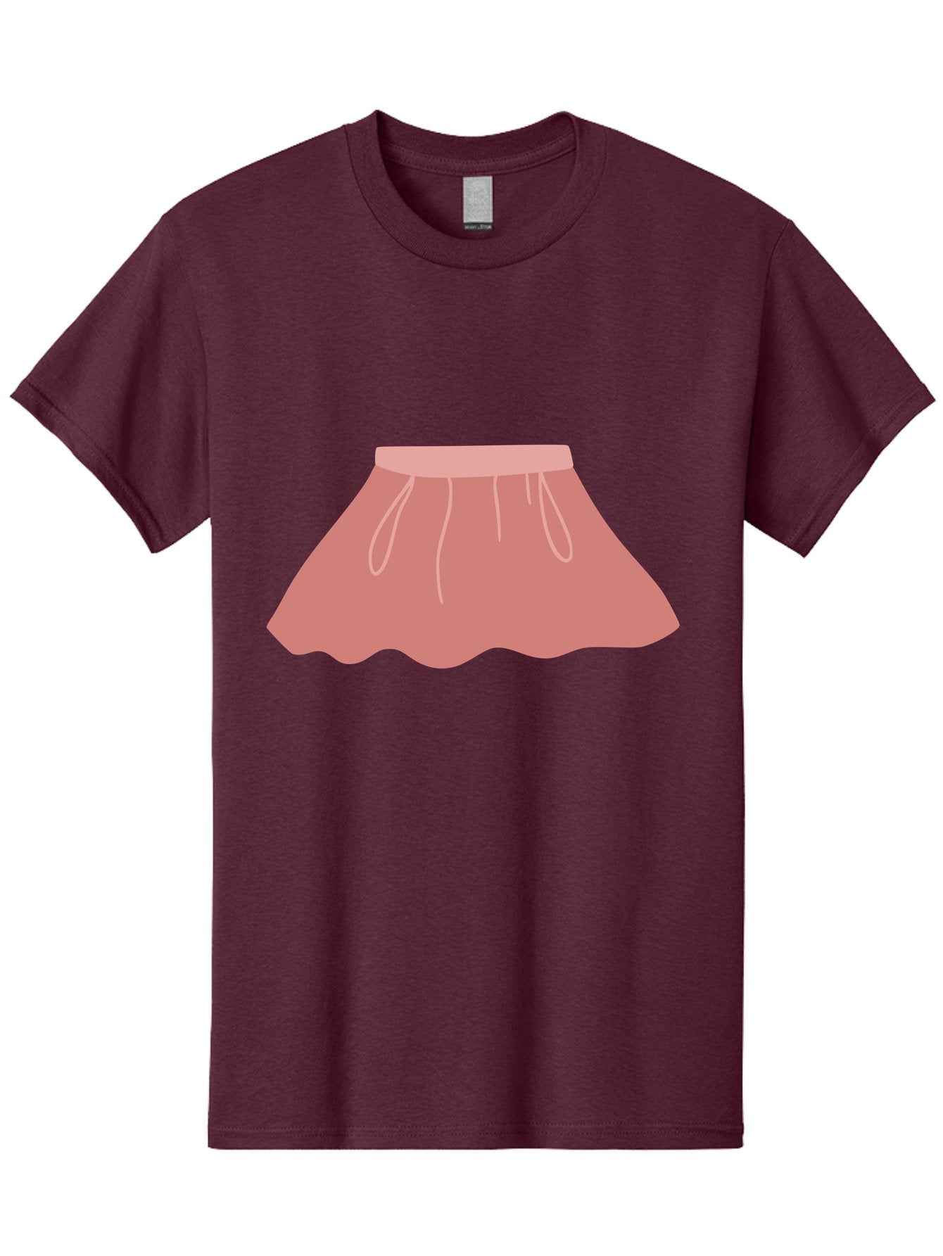 Pink-Skirt Men'S Graphic Tee, 100% Cotton, Comfortable Casual Summer Wear, Machine Washable, Pink Skirt, Women'S Fashion, Clothing Illustration, Simple Design, Pastel Colors, Minimalist Style, Fashion Graphics, Women'S Clothing Aac080 4