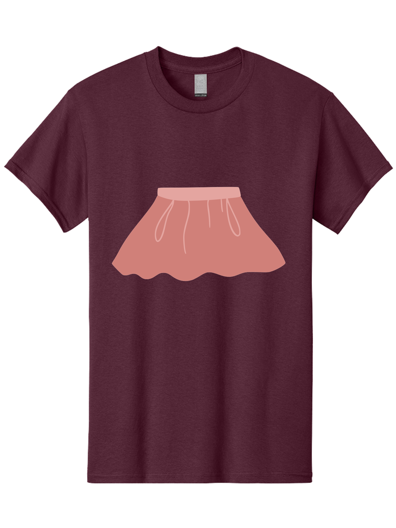 Pink-Skirt Men'S Graphic Tee, 100% Cotton, Comfortable Casual Summer Wear, Machine Washable, Pink Skirt, Women'S Fashion, Clothing Illustration, Simple Design, Pastel Colors, Minimalist Style, Fashion Graphics, Women'S Clothing Aac080 23