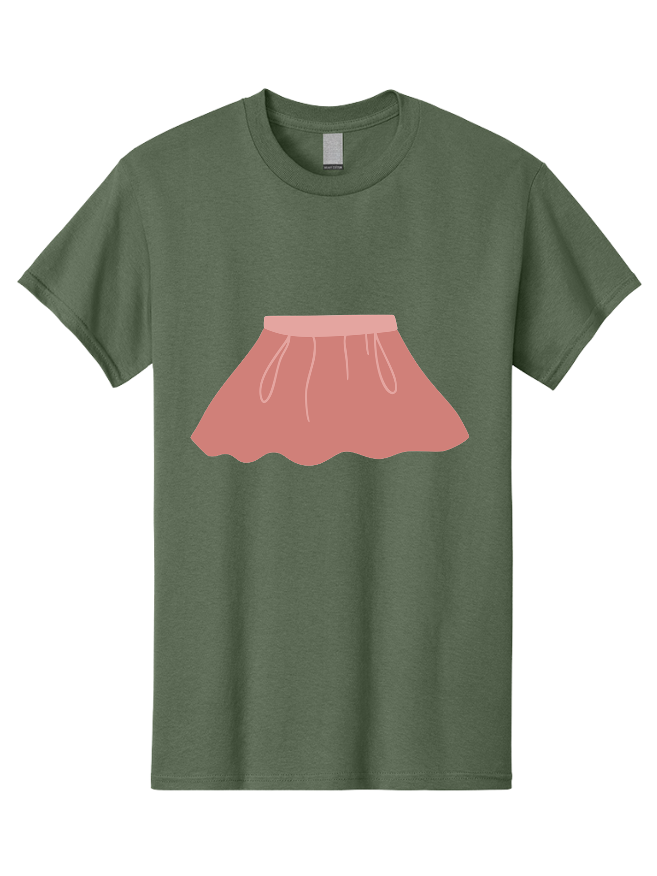 Pink-Skirt Men'S Graphic Tee, 100% Cotton, Comfortable Casual Summer Wear, Machine Washable, Pink Skirt, Women'S Fashion, Clothing Illustration, Simple Design, Pastel Colors, Minimalist Style, Fashion Graphics, Women'S Clothing Aac080 3