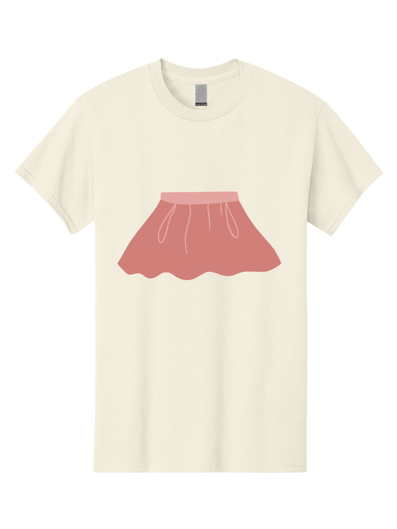 Pink-Skirt Men'S Graphic Tee, 100% Cotton, Comfortable Casual Summer Wear, Machine Washable, Pink Skirt, Women'S Fashion, Clothing Illustration, Simple Design, Pastel Colors, Minimalist Style, Fashion Graphics, Women'S Clothing Aac080 17