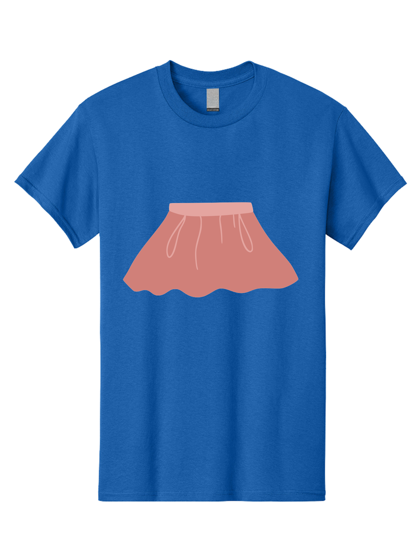 Pink-Skirt Men'S Graphic Tee, 100% Cotton, Comfortable Casual Summer Wear, Machine Washable, Pink Skirt, Women'S Fashion, Clothing Illustration, Simple Design, Pastel Colors, Minimalist Style, Fashion Graphics, Women'S Clothing Aac080 19