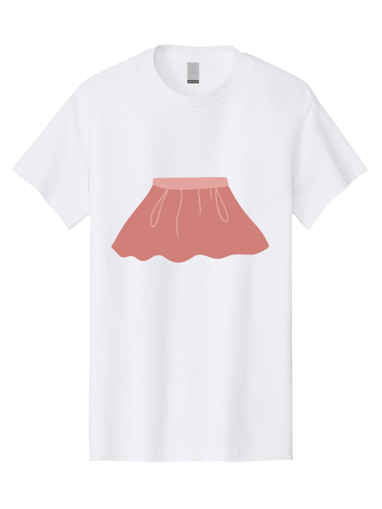 Pink-Skirt Men'S Graphic Tee, 100% Cotton, Comfortable Casual Summer Wear, Machine Washable, Pink Skirt, Women'S Fashion, Clothing Illustration, Simple Design, Pastel Colors, Minimalist Style, Fashion Graphics, Women'S Clothing Aac080 11