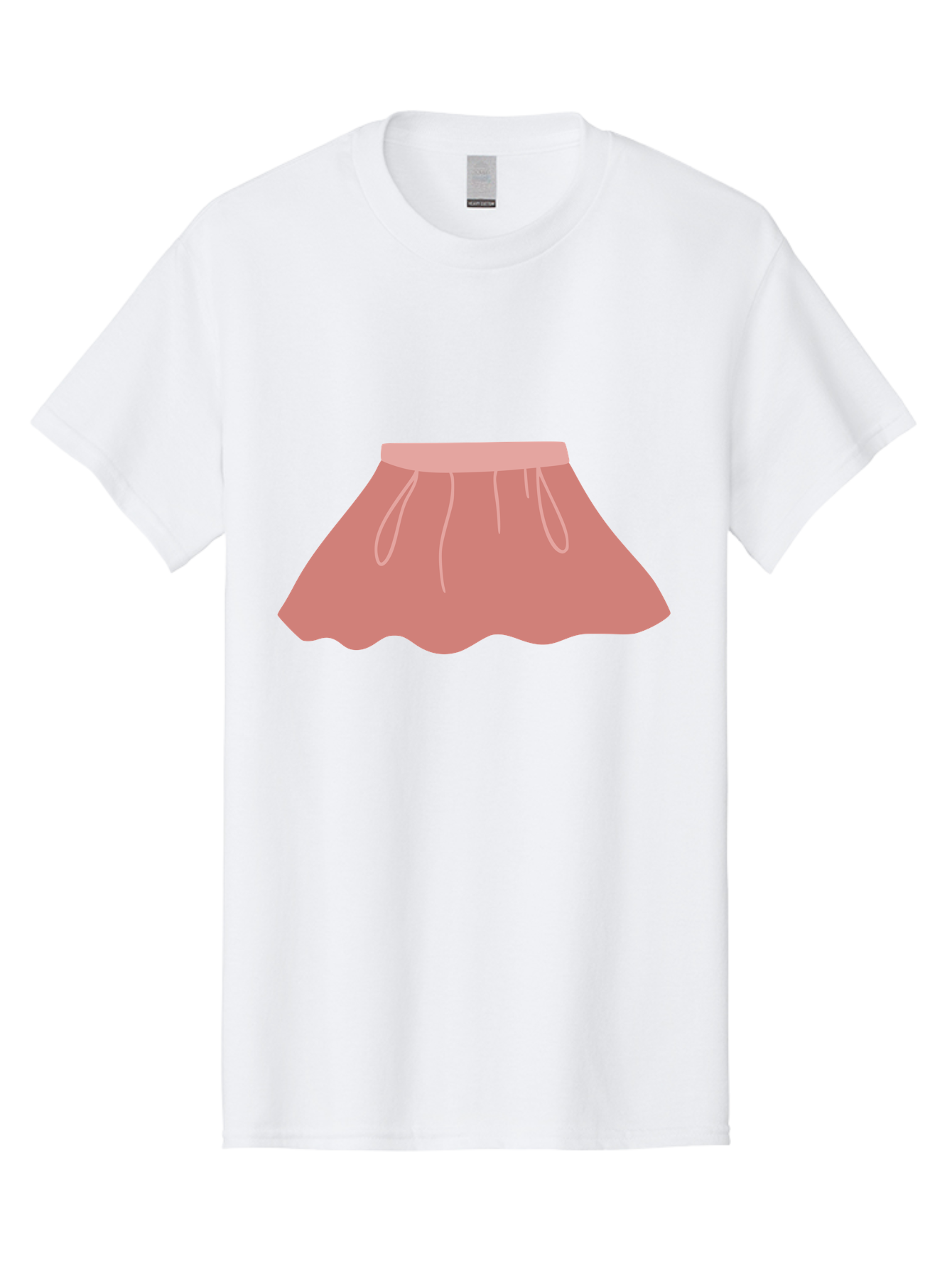 Pink-Skirt Men'S Graphic Tee, 100% Cotton, Comfortable Casual Summer Wear, Machine Washable, Pink Skirt, Women'S Fashion, Clothing Illustration, Simple Design, Pastel Colors, Minimalist Style, Fashion Graphics, Women'S Clothing Aac080 7