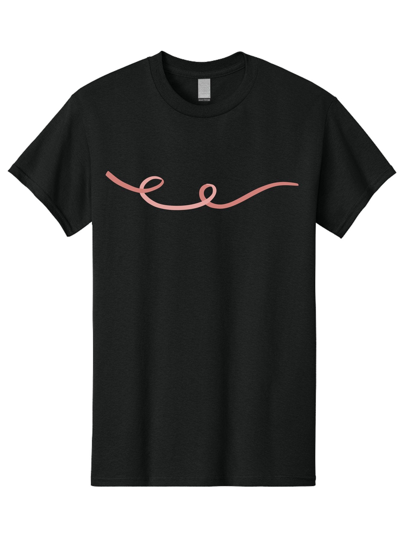 Pink-Swirl-Line Men'S Graphic Tee, 100% Cotton, Comfortable Casual Summer Wear, Machine Washable, Pink Scribble, Swirling Lines, Abstract Art, Minimalist Design, Simple Shapes, Artistic Expression, Creative Element, Modern Graphic Aac082