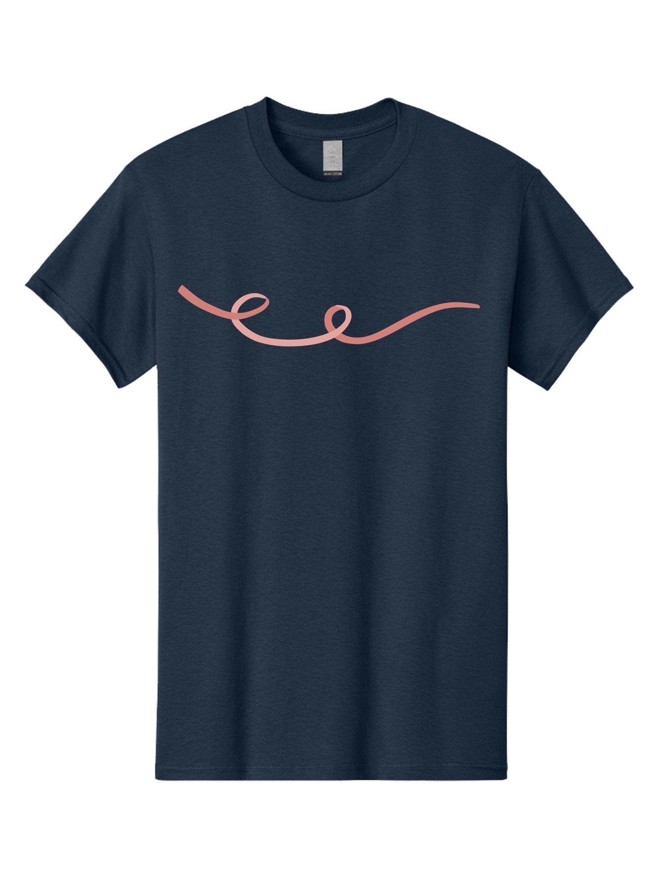 Pink-Swirl-Line Men'S Graphic Tee, 100% Cotton, Comfortable Casual Summer Wear, Machine Washable, Pink Scribble, Swirling Lines, Abstract Art, Minimalist Design, Simple Shapes, Artistic Expression, Creative Element, Modern Graphic Aac082