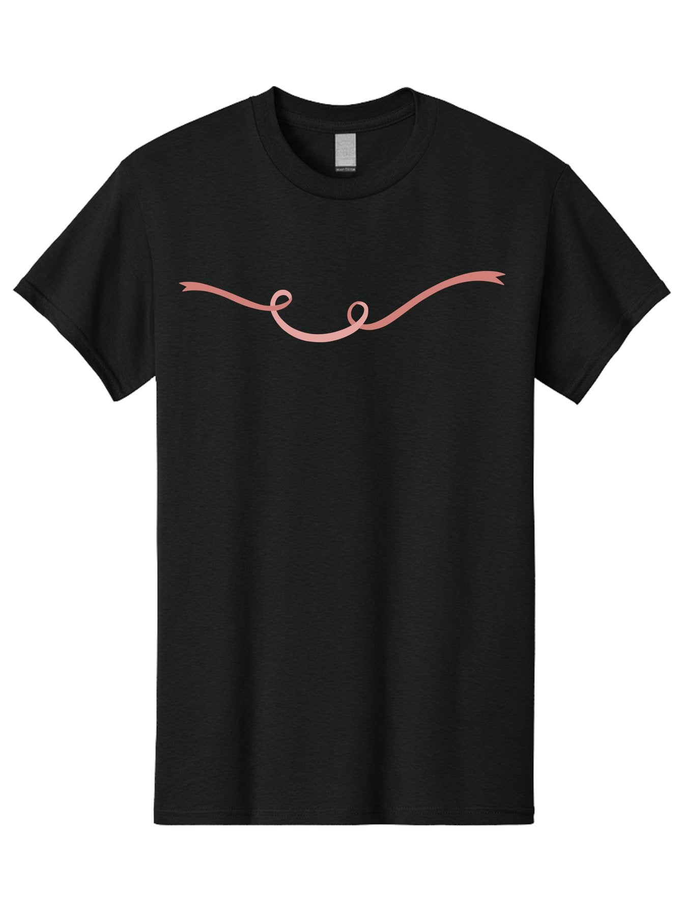 Pink-Swirl Men'S Graphic Tee, 100% Cotton, Comfortable Casual Summer Wear, Machine Washable, Curly Pink Line, Swirling Curve, Abstract Shape, Artistic Design, Minimalist Art, Flowing Line, Modern Graphics Aac083 15