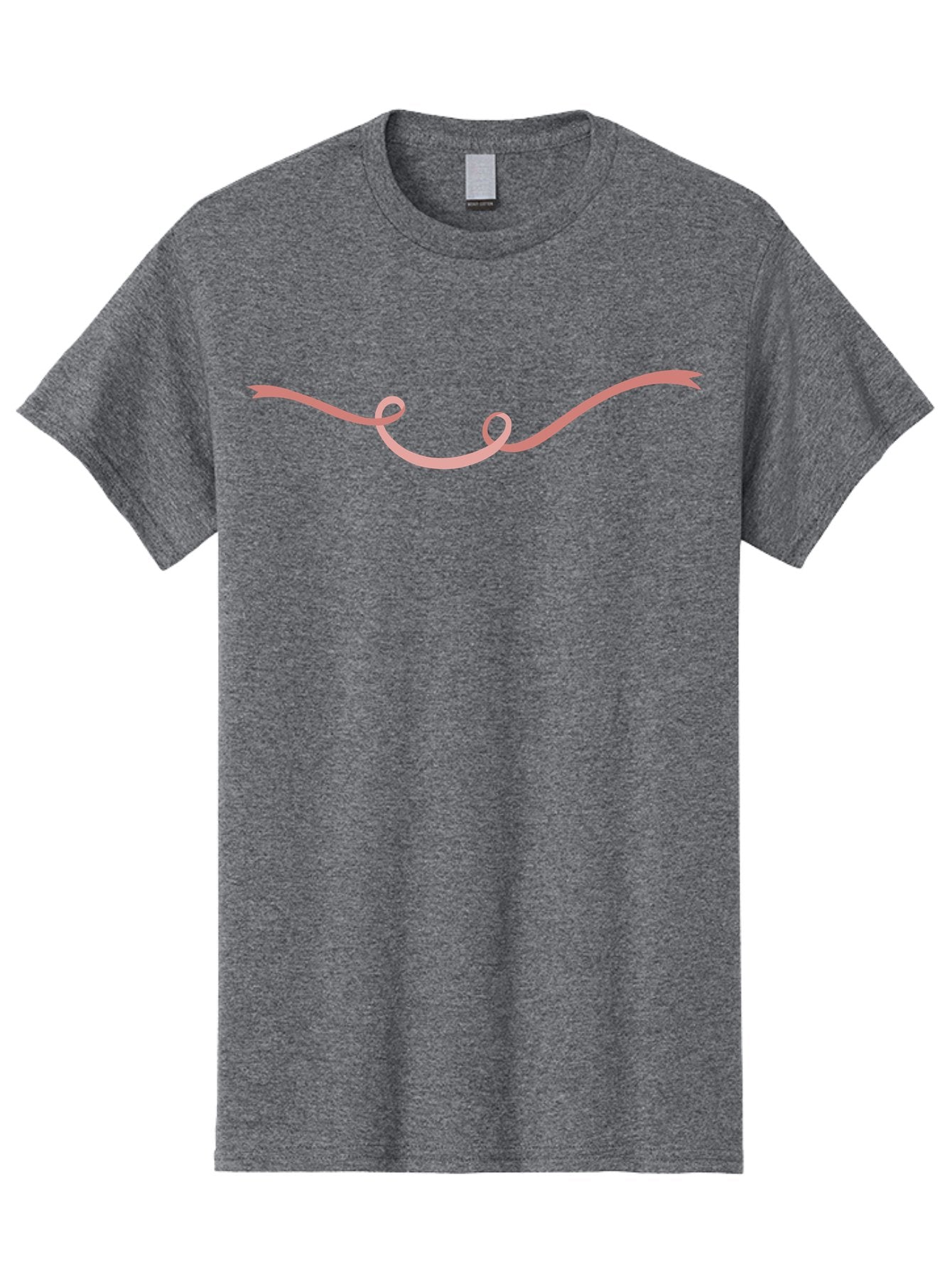 Pink-Swirl Men'S Graphic Tee, 100% Cotton, Comfortable Casual Summer Wear, Machine Washable, Curly Pink Line, Swirling Curve, Abstract Shape, Artistic Design, Minimalist Art, Flowing Line, Modern Graphics Aac083 3