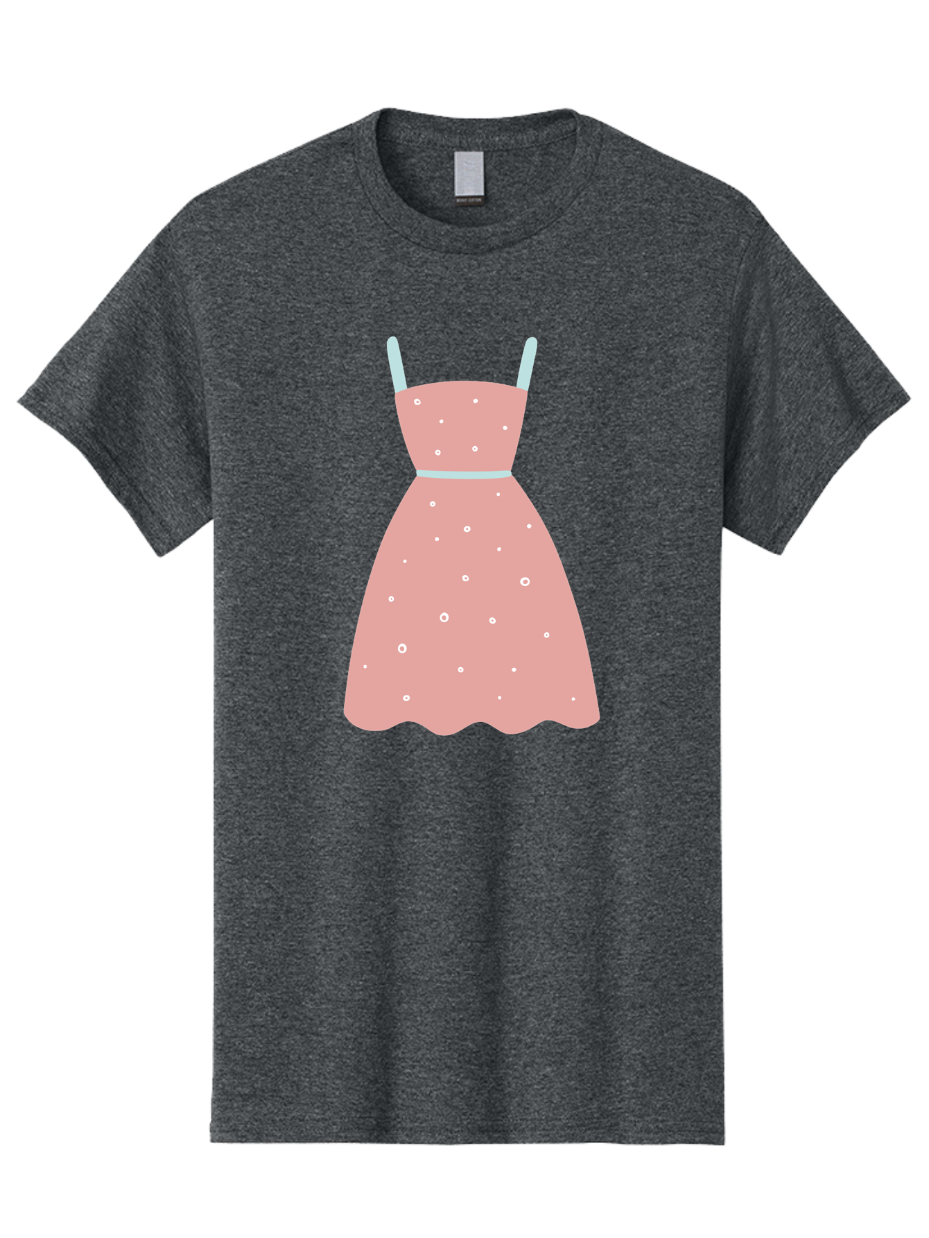 Polka-Dot-Dress Men'S Graphic Tee, 100% Cotton, Comfortable Casual Summer Wear, Machine Washable, Pink Dress, Polka Dot Pattern, Feminine Fashion, Elegant Design, White Accents, Stylish Clothing, Retro Style, Women'S Wear, Polka Dot Dress Aac085 15
