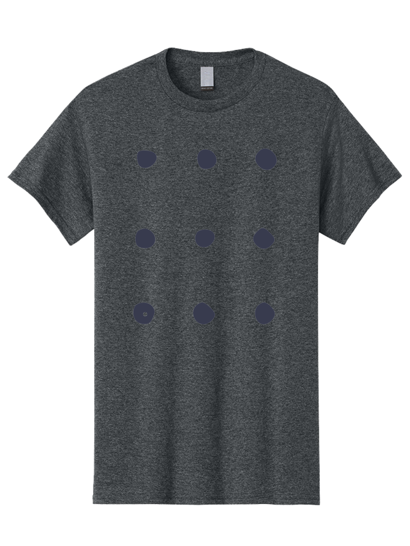 Polka-Dot-Pattern Men'S Graphic Tee, 100% Cotton, Comfortable Casual Summer Wear, Machine Washable, Polka Dot Pattern, Geometric Design, Minimalist Style, Simple Shapes, Dark Gray Dots Irregular Edges, Varied Dot Sizes, Creative Wallpaper, Aac086 11
