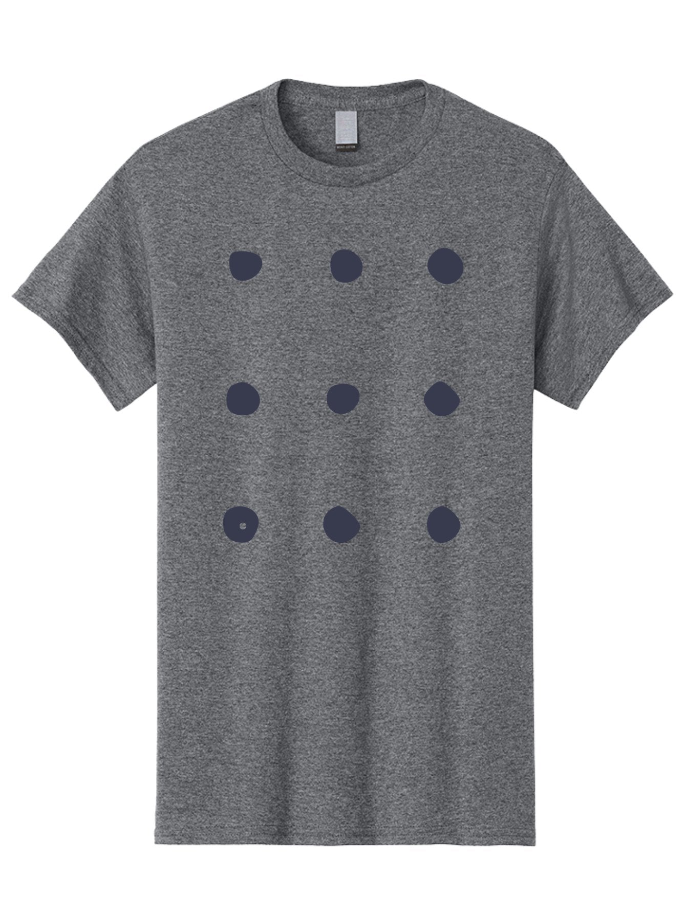 Polka-Dot-Pattern Men'S Graphic Tee, 100% Cotton, Comfortable Casual Summer Wear, Machine Washable, Polka Dot Pattern, Geometric Design, Minimalist Style, Simple Shapes, Dark Gray Dots Irregular Edges, Varied Dot Sizes, Creative Wallpaper, Aac086 9