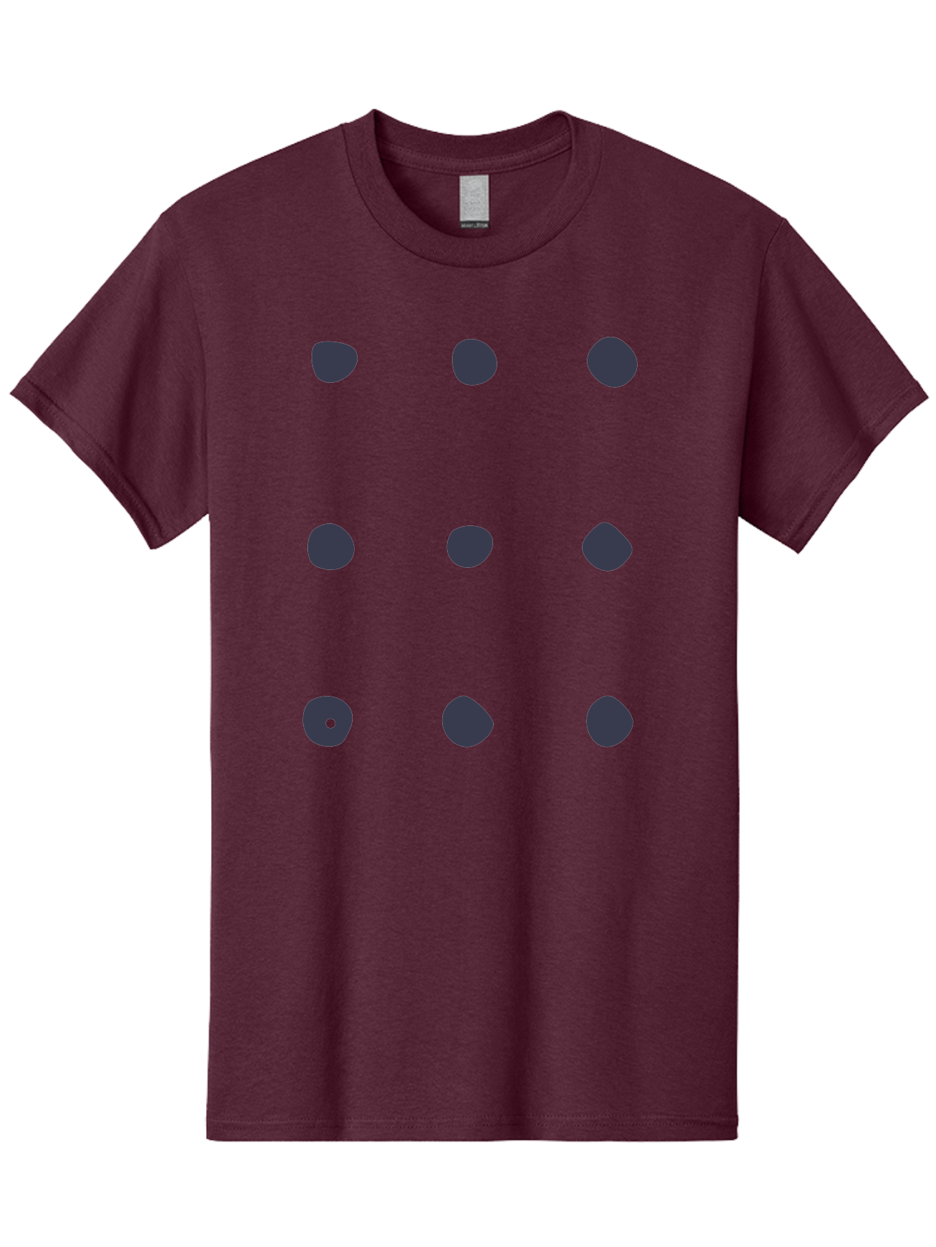 Polka-Dot-Pattern Men'S Graphic Tee, 100% Cotton, Comfortable Casual Summer Wear, Machine Washable, Polka Dot Pattern, Geometric Design, Minimalist Style, Simple Shapes, Dark Gray Dots Irregular Edges, Varied Dot Sizes, Creative Wallpaper, Aac086 17