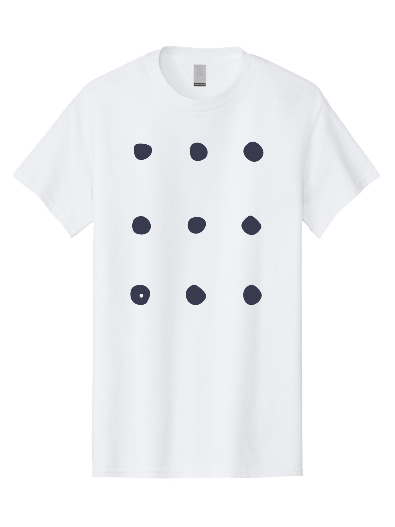 Polka-Dot-Pattern Men'S Graphic Tee, 100% Cotton, Comfortable Casual Summer Wear, Machine Washable, Polka Dot Pattern, Geometric Design, Minimalist Style, Simple Shapes, Dark Gray Dots Irregular Edges, Varied Dot Sizes, Creative Wallpaper, Aac086 12