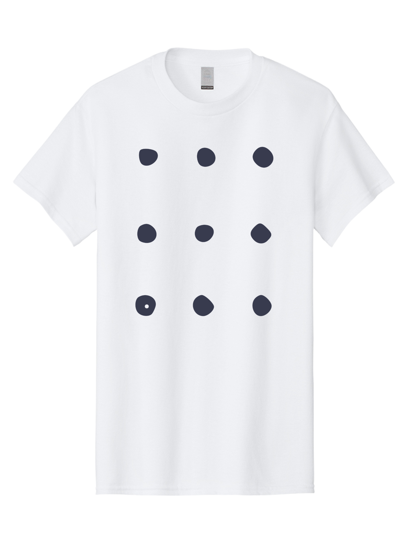 Polka-Dot-Pattern Men'S Graphic Tee, 100% Cotton, Comfortable Casual Summer Wear, Machine Washable, Polka Dot Pattern, Geometric Design, Minimalist Style, Simple Shapes, Dark Gray Dots Irregular Edges, Varied Dot Sizes, Creative Wallpaper, Aac086 5