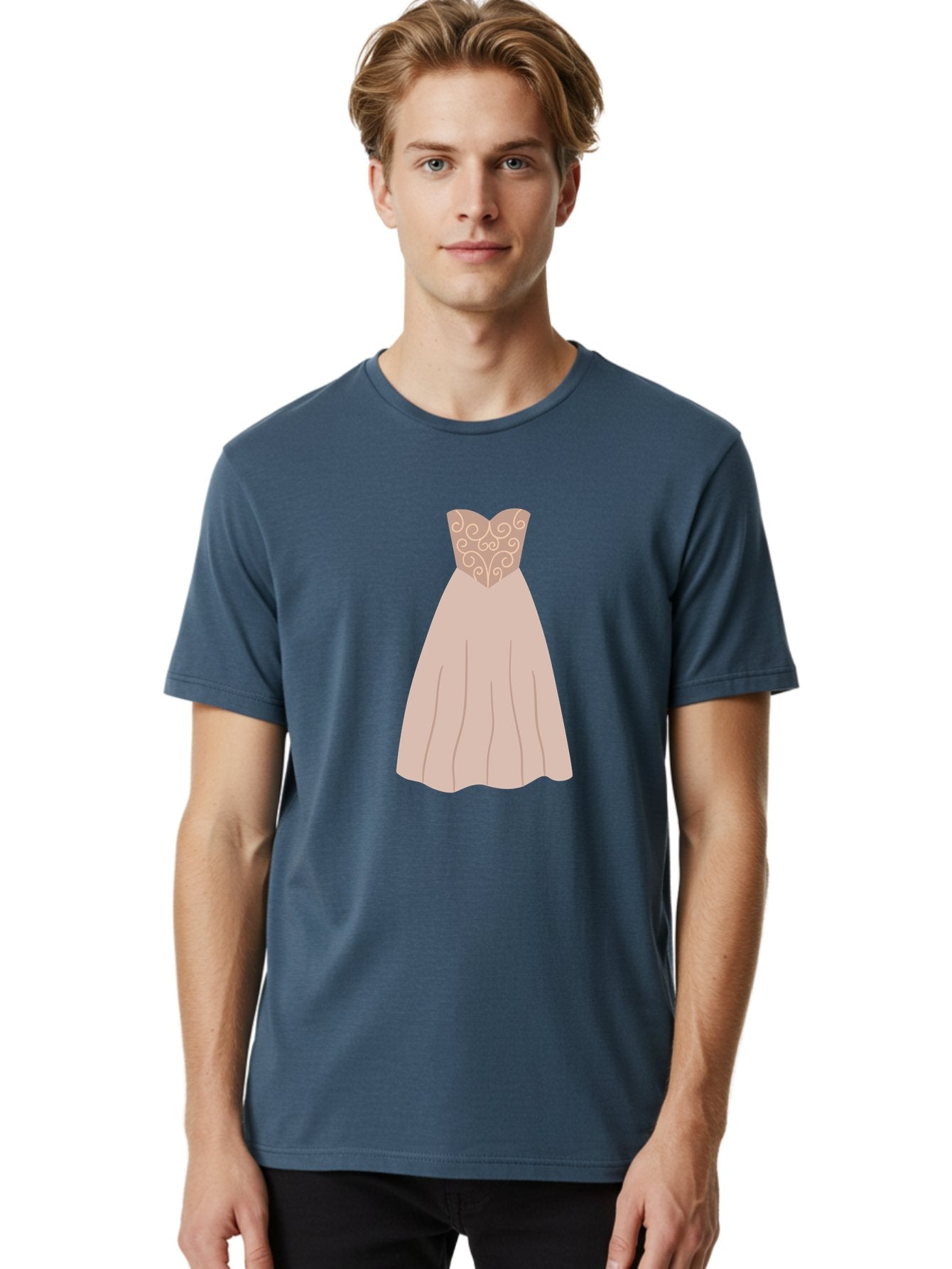 Prom-Dress Men'S Graphic Tee, 100% Cotton, Comfortable Casual Summer Wear, Machine Washable, Formal Evening Gown, Sweetheart Neckline, Strapless Dress, Flowing Skirt, Elegant Design, Beige Color, Vintage Style, Wedding Dress, Luxury Fashion, Aac087 30
