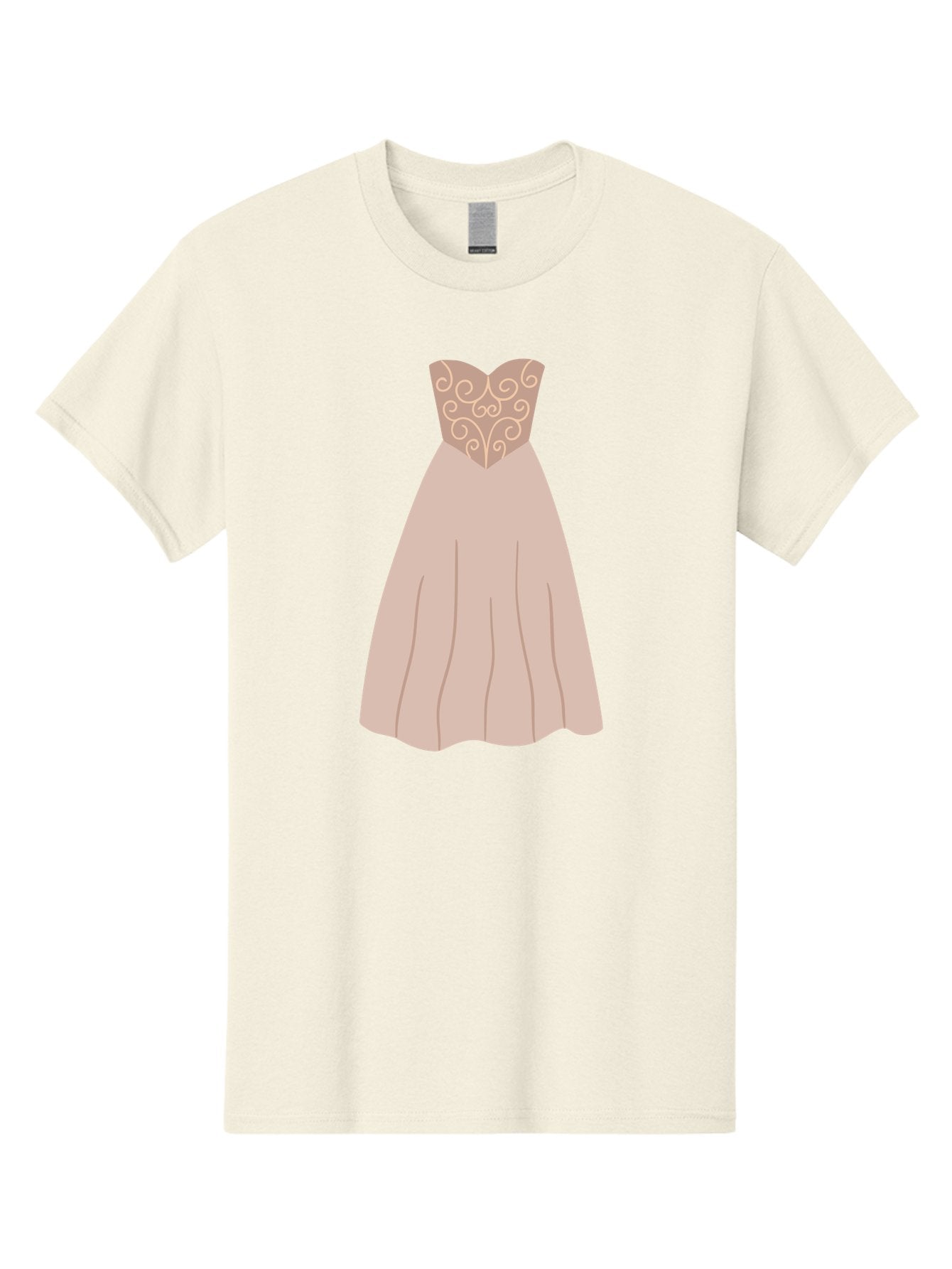 Prom-Dress Men'S Graphic Tee, 100% Cotton, Comfortable Casual Summer Wear, Machine Washable, Formal Evening Gown, Sweetheart Neckline, Strapless Dress, Flowing Skirt, Elegant Design, Beige Color, Vintage Style, Wedding Dress, Luxury Fashion, Aac087 8